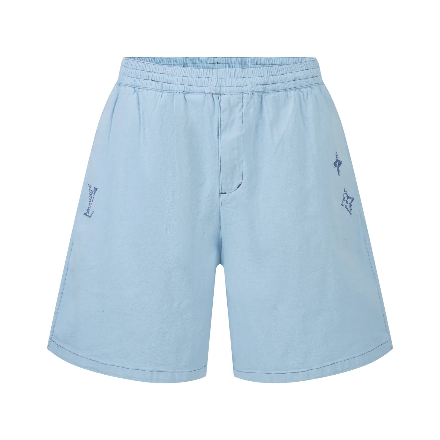 Monogram Sashiko Embroidered Cotton Shorts D23521070