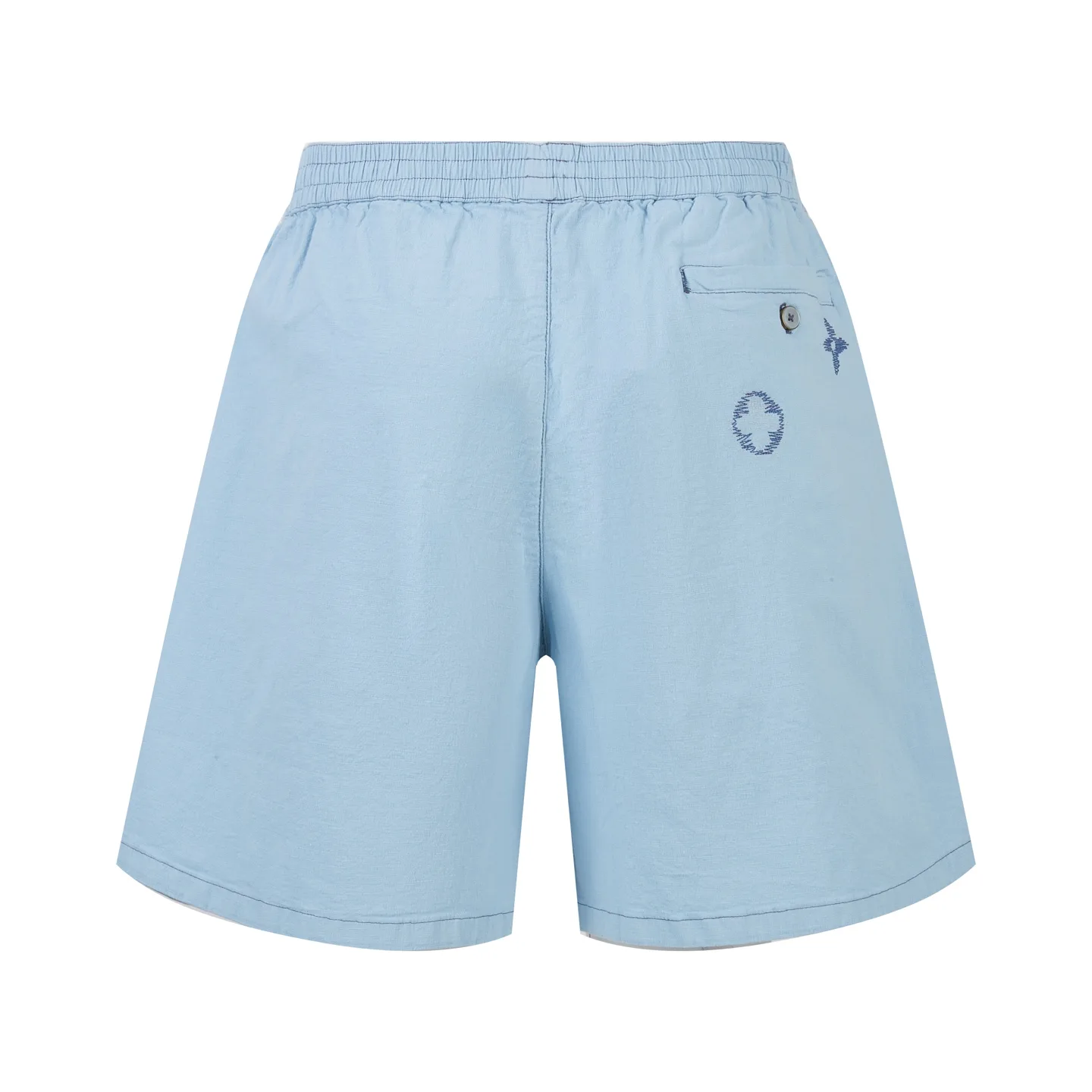 Monogram Sashiko Embroidered Cotton Shorts D23521070 — view 2