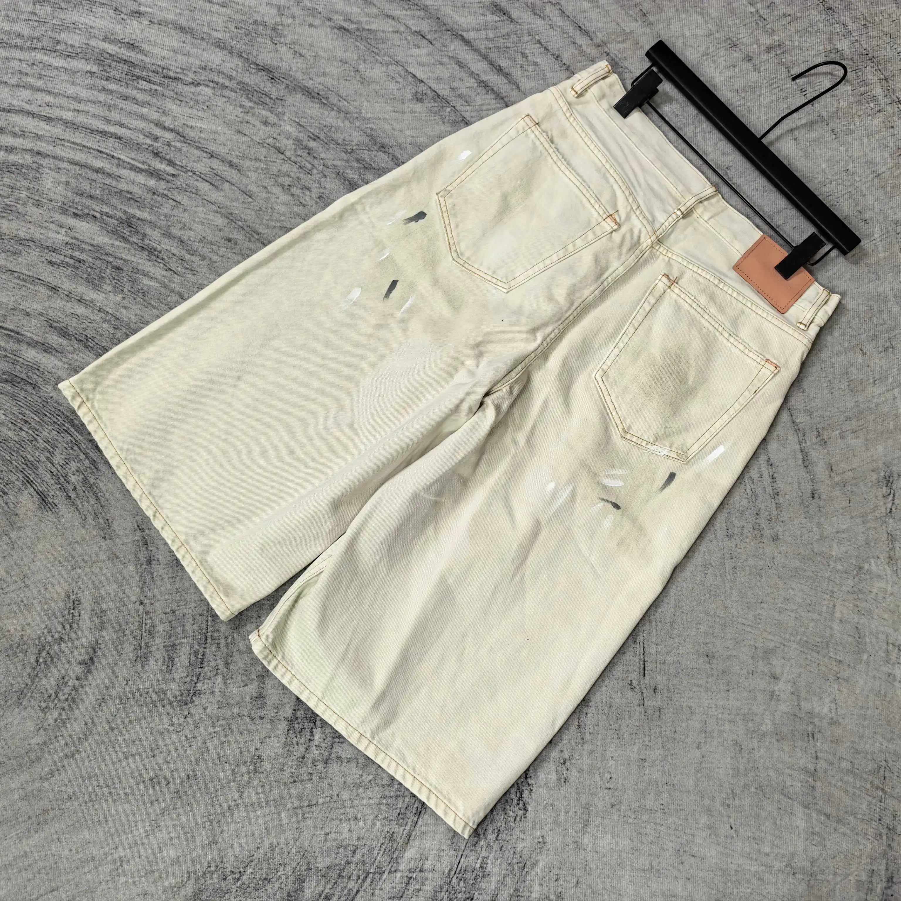 Paint-Splatter Denim Shorts D23523222 — view 5