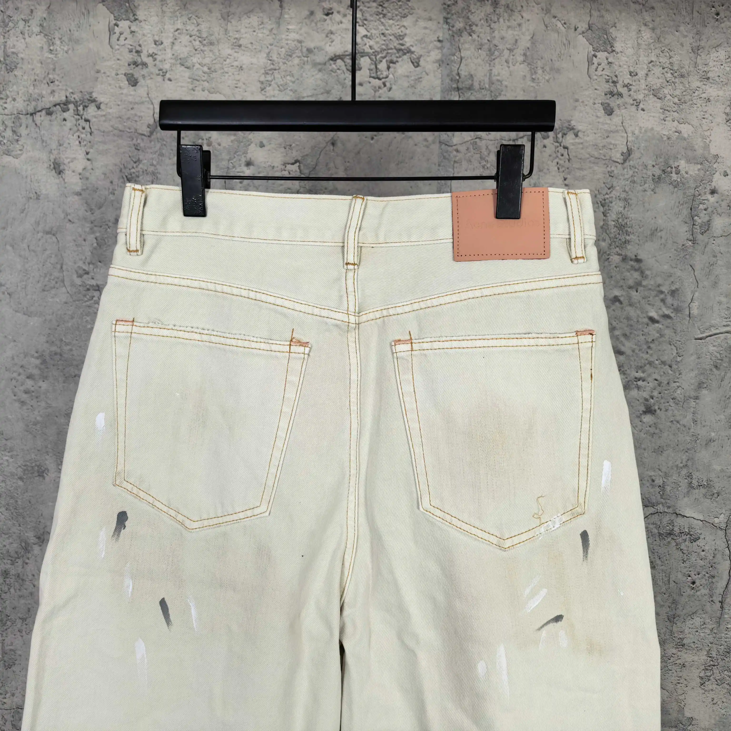 Paint-Splatter Denim Shorts D23523222 — view 6