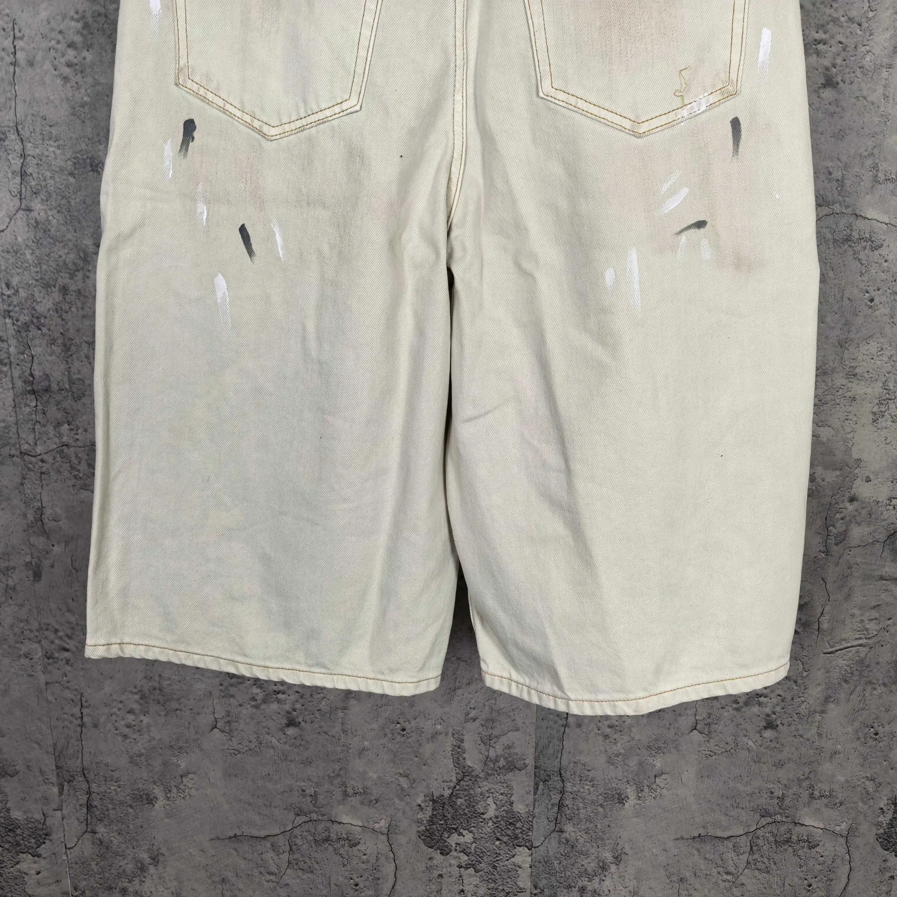 Paint-Splatter Denim Shorts D23523222 — view 8