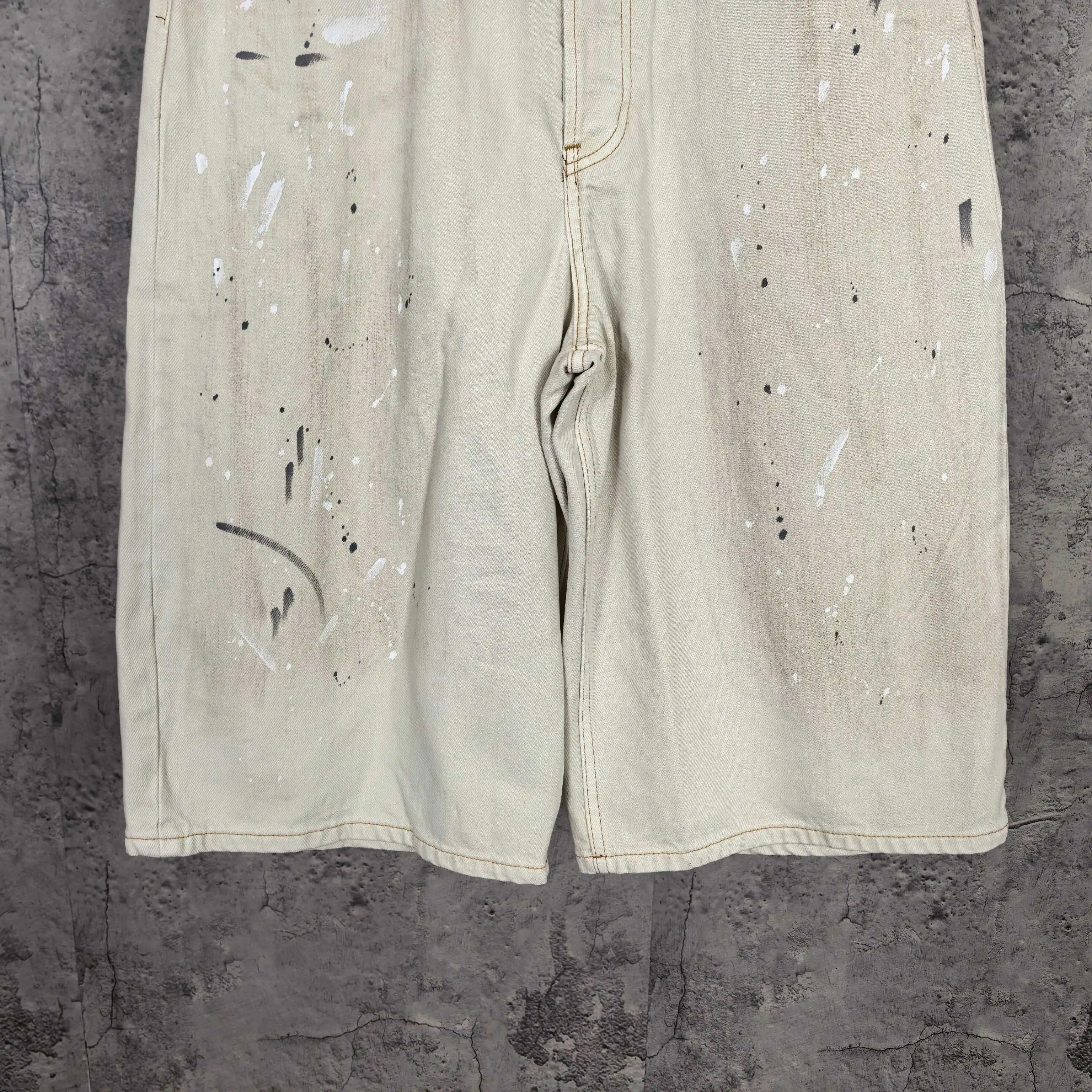 Paint-Splatter Denim Shorts D23523222 — view 11