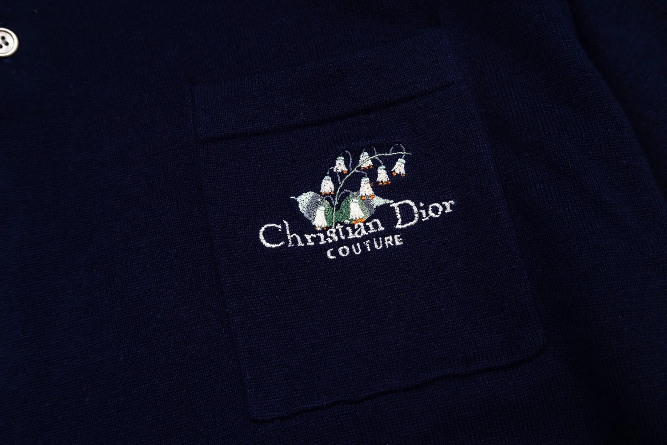 Lily of the Valley Embroidered Cotton Polo Shirt D23513800 — view 5