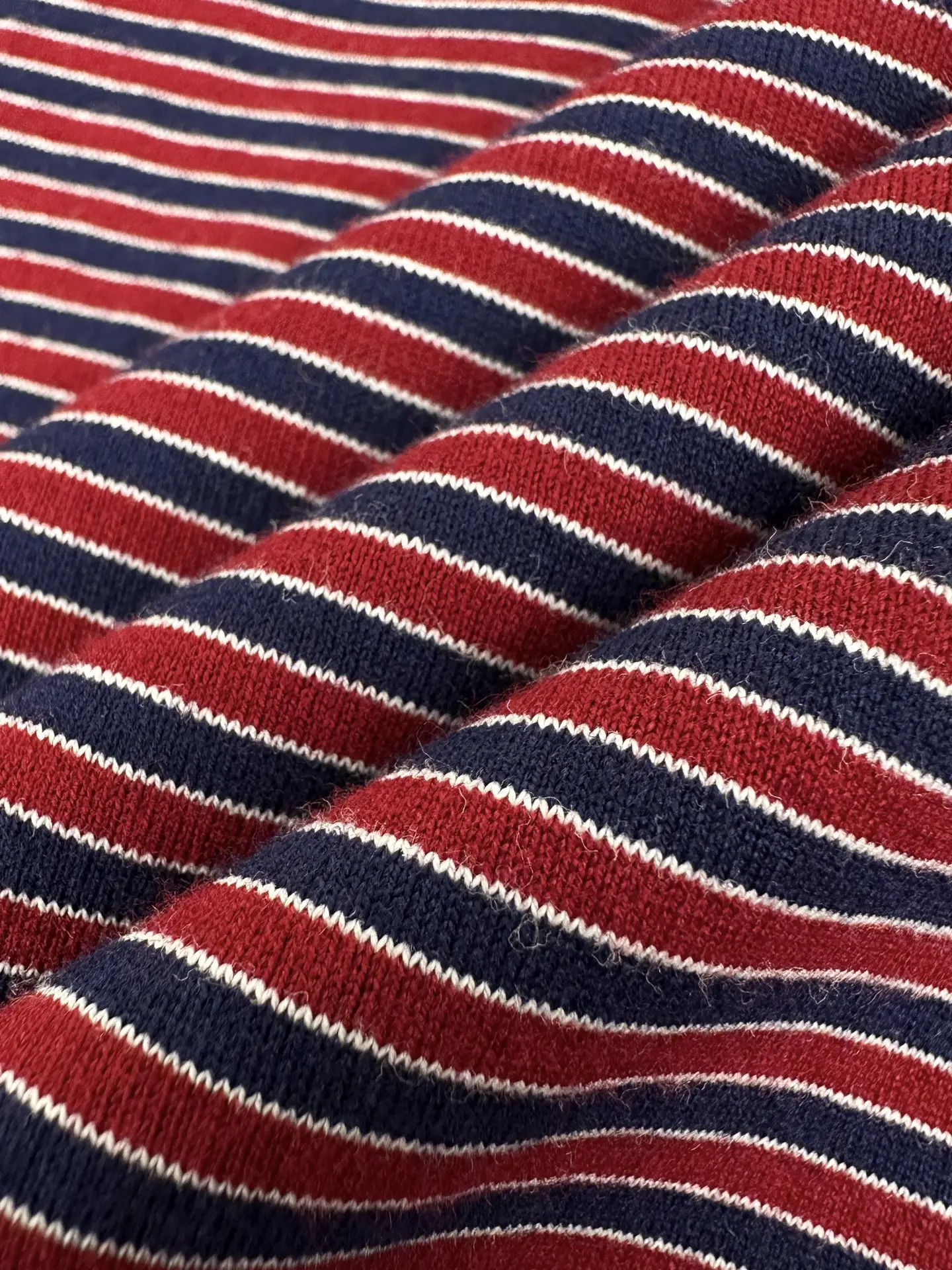 Striped Cotton Henley Long-Sleeve Top D23519212 — view 9