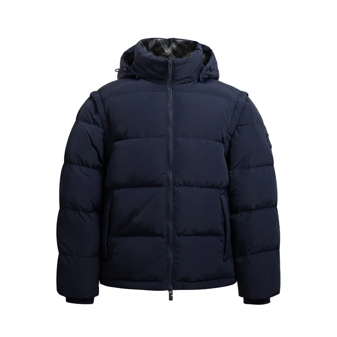 Convertible Sleeve Hooded Down Puffer Jacket D24020350