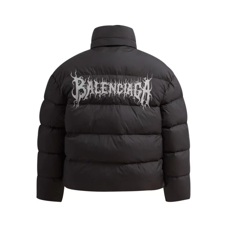 Flame Embroidered Down-Filled Puffer Jacket D24020349 — view 2