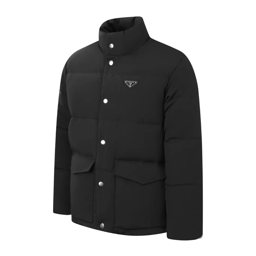Logo-Appliquéd Quilted Down Jacket D24020352 — view 2