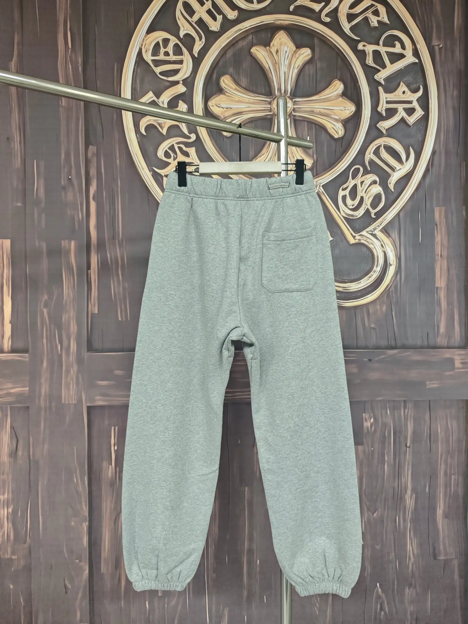 Chrome Hearts Leather Cross Patch Sweatpants D24018997 — view 2