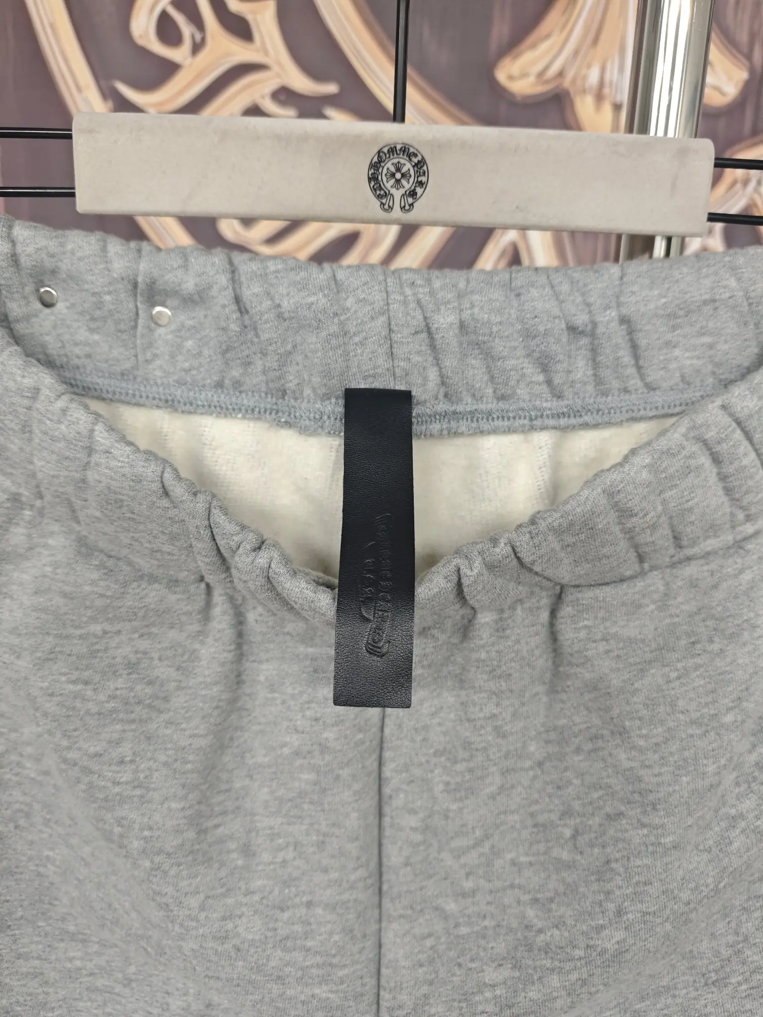 Chrome Hearts Leather Cross Patch Sweatpants D24018997 — view 8