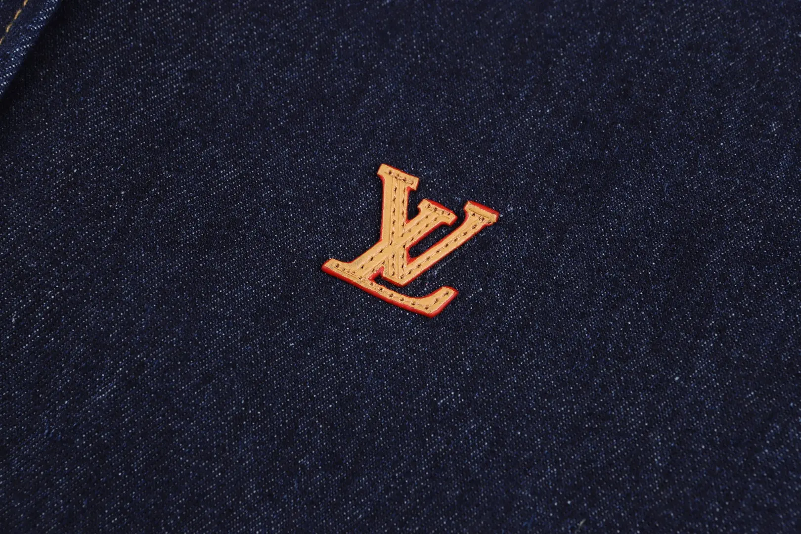 Embroidered Logo Denim Long-Sleeve Shirt D24023618 — view 5