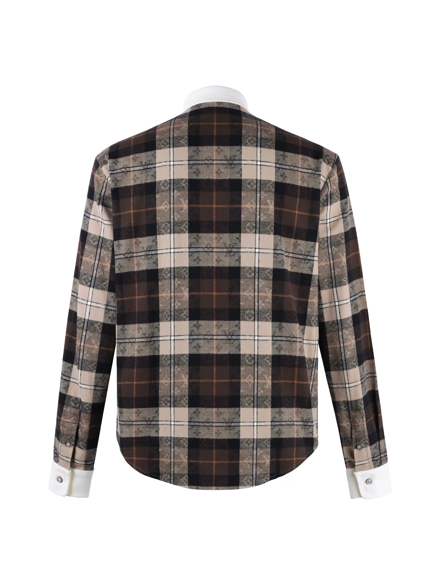 Monogram Plaid Flannel Contrast Collar Shirt D24023617 — view 2