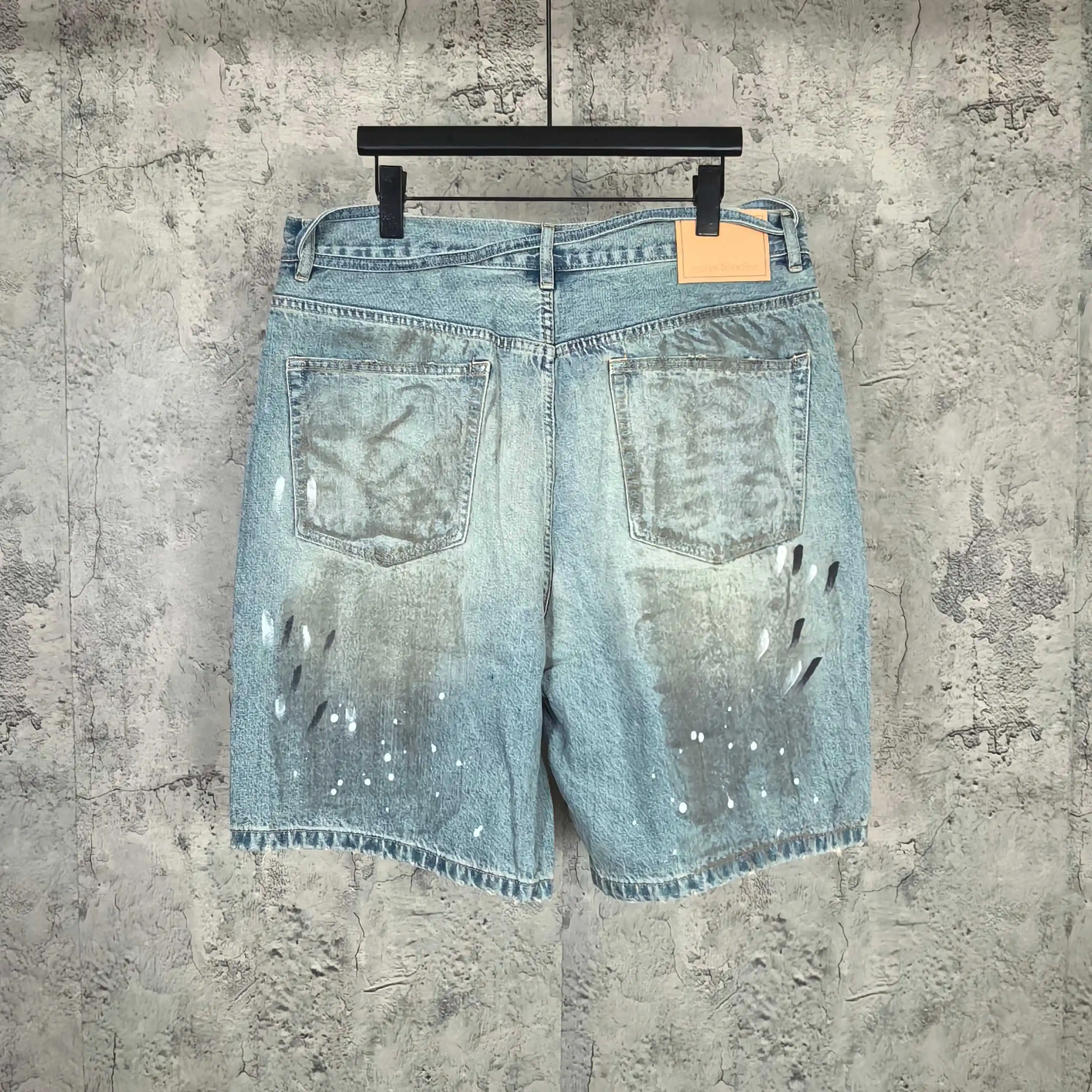 1981 Paint-Splatter Drawstring Denim Shorts D24023238 — view 2