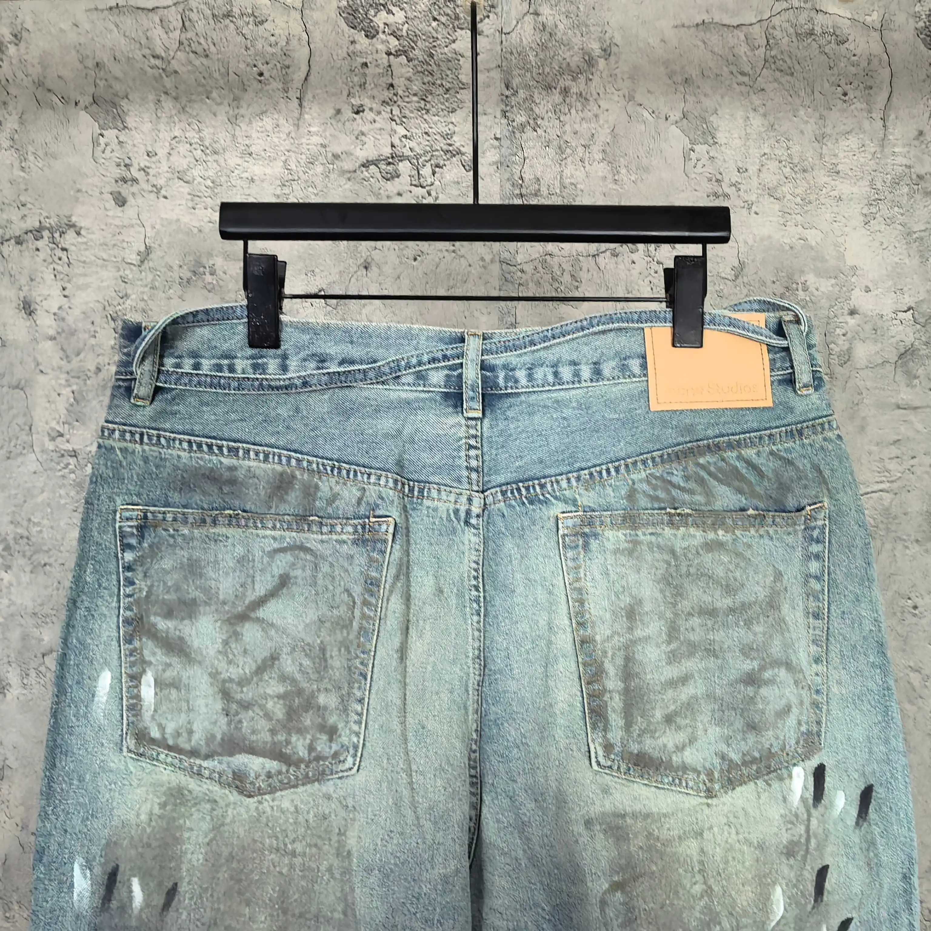1981 Paint-Splatter Drawstring Denim Shorts D24023238 — view 6