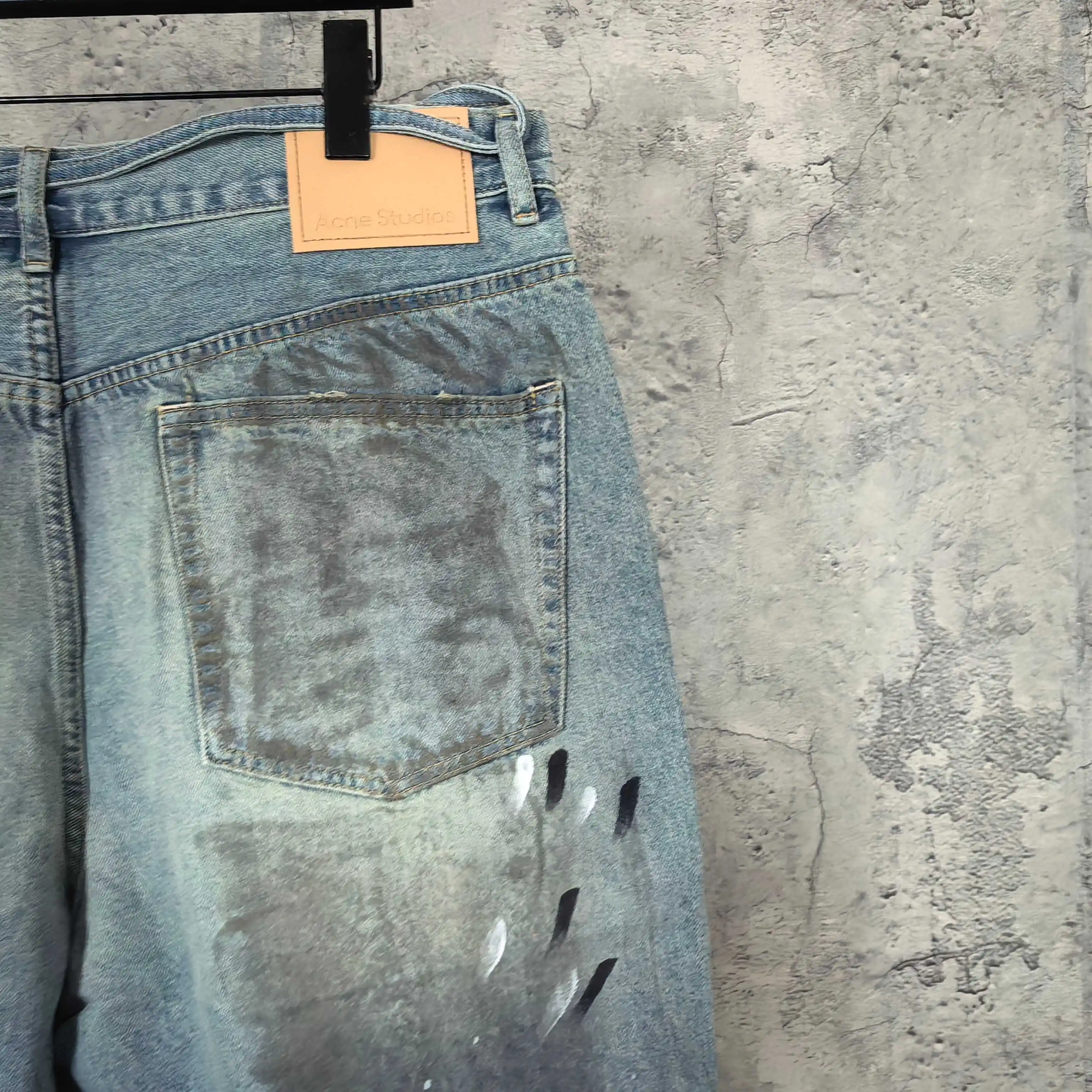 1981 Paint-Splatter Drawstring Denim Shorts D24023238 — view 11