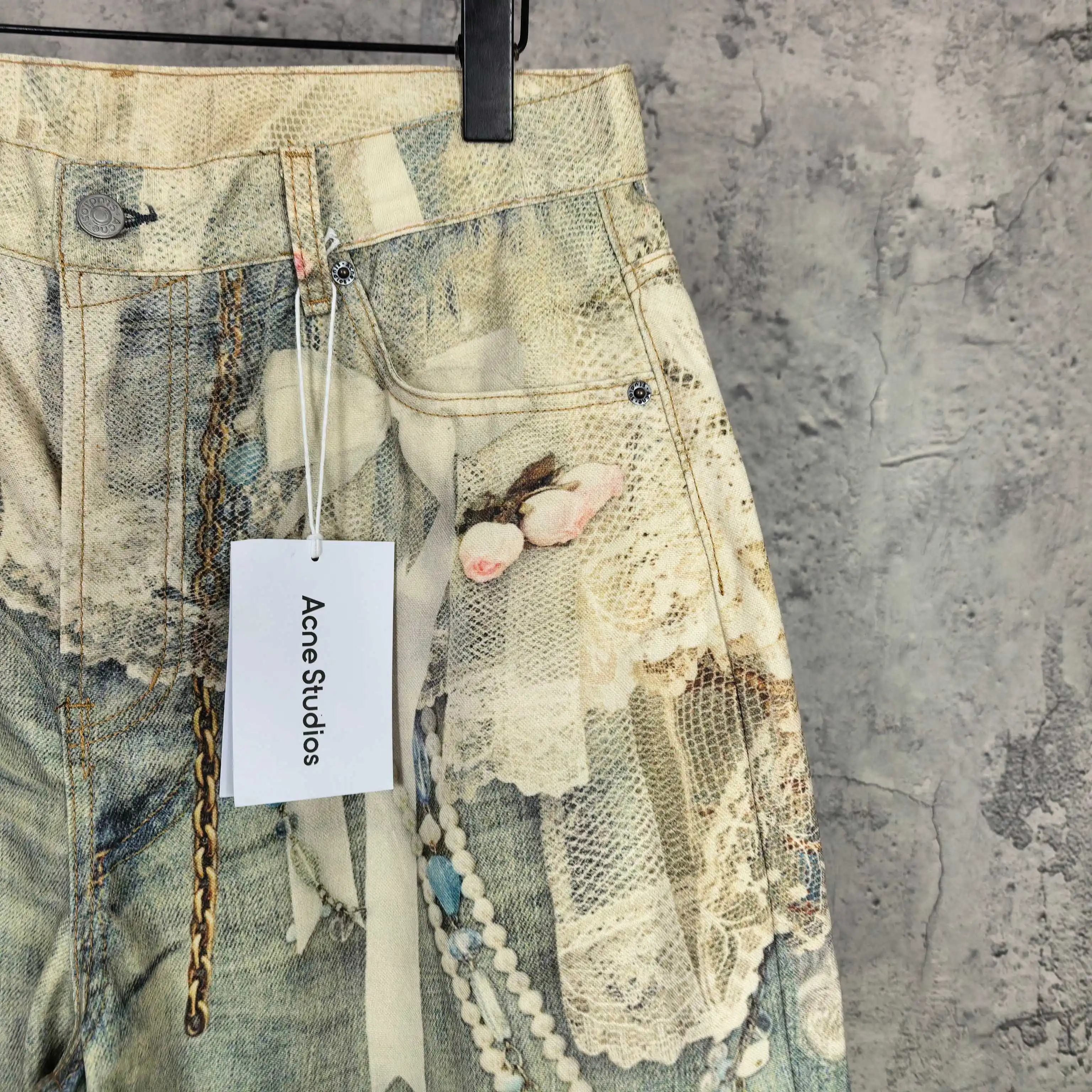 1996 Trompe L'oeil Print Denim Shorts D24023241 — view 12