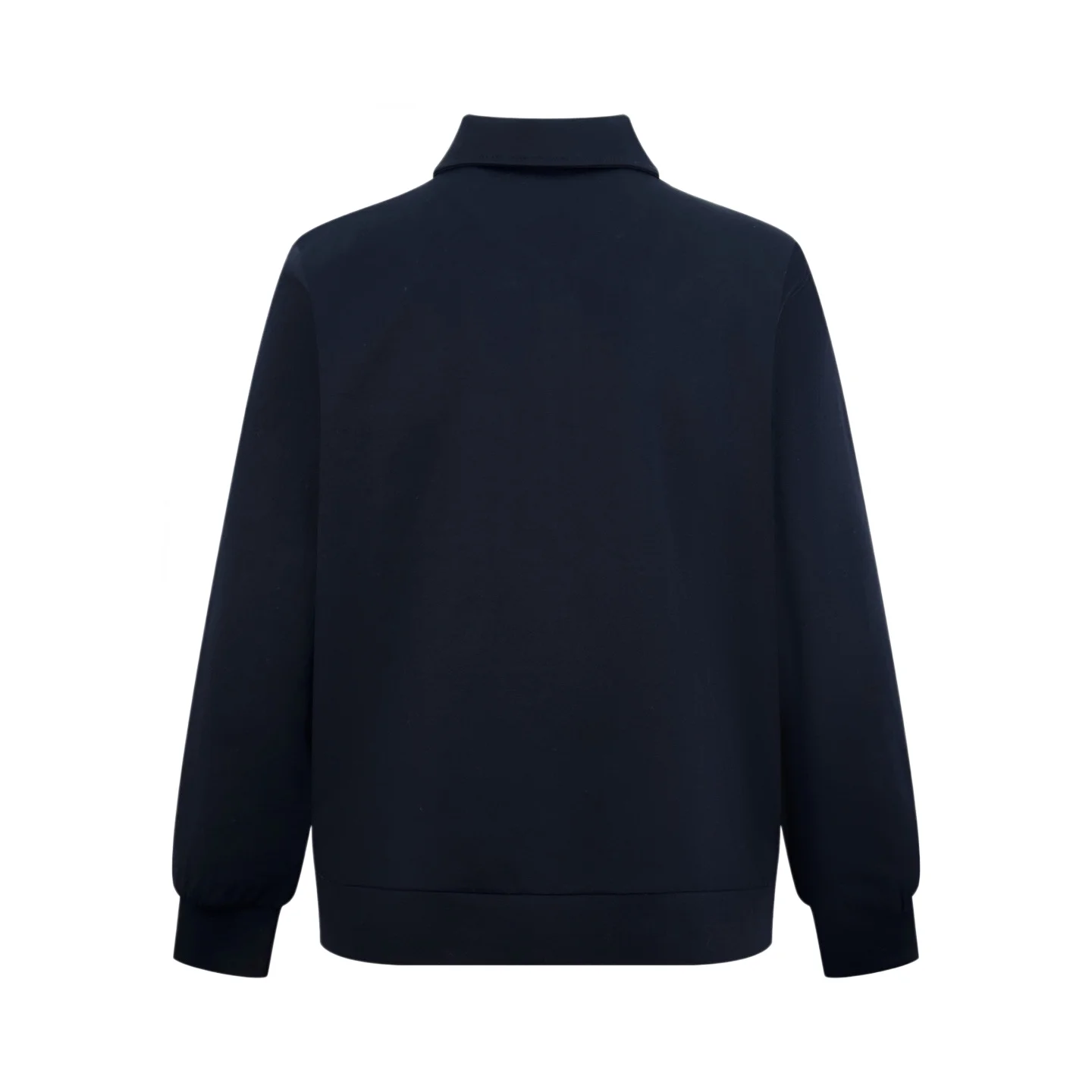 Leather-Trimmed Half-Zip Cotton-Blend Sweatshirt D24021004 — view 2