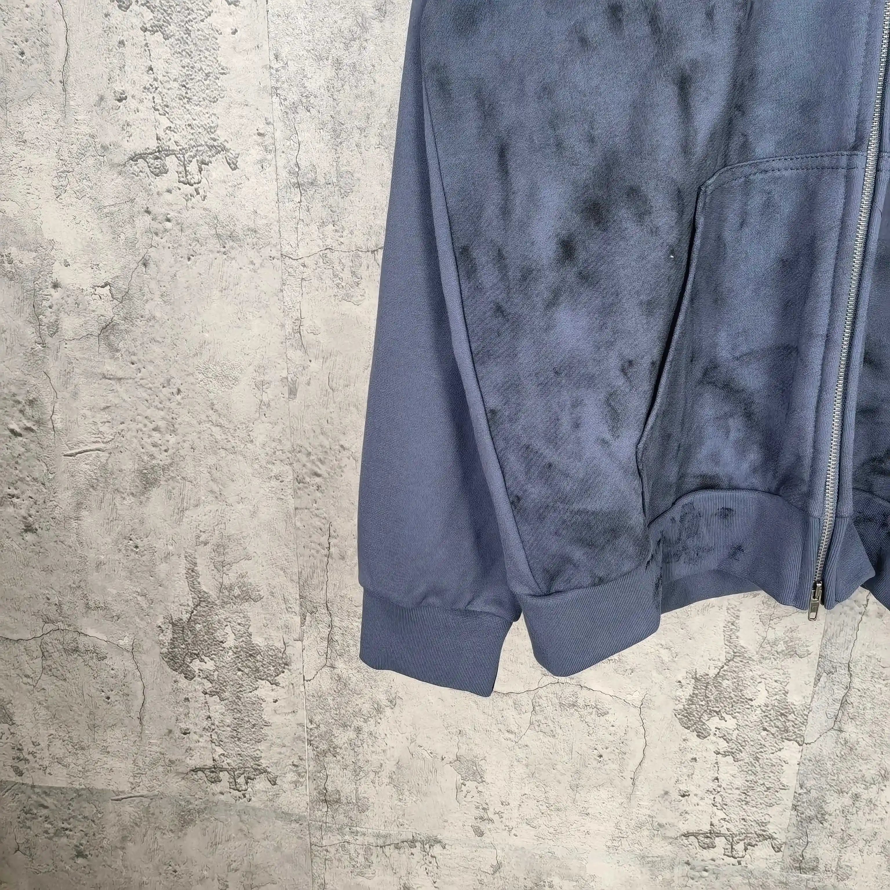 Distressed Paint-Splatter Zip-Up Hoodie D24523220 — view 12