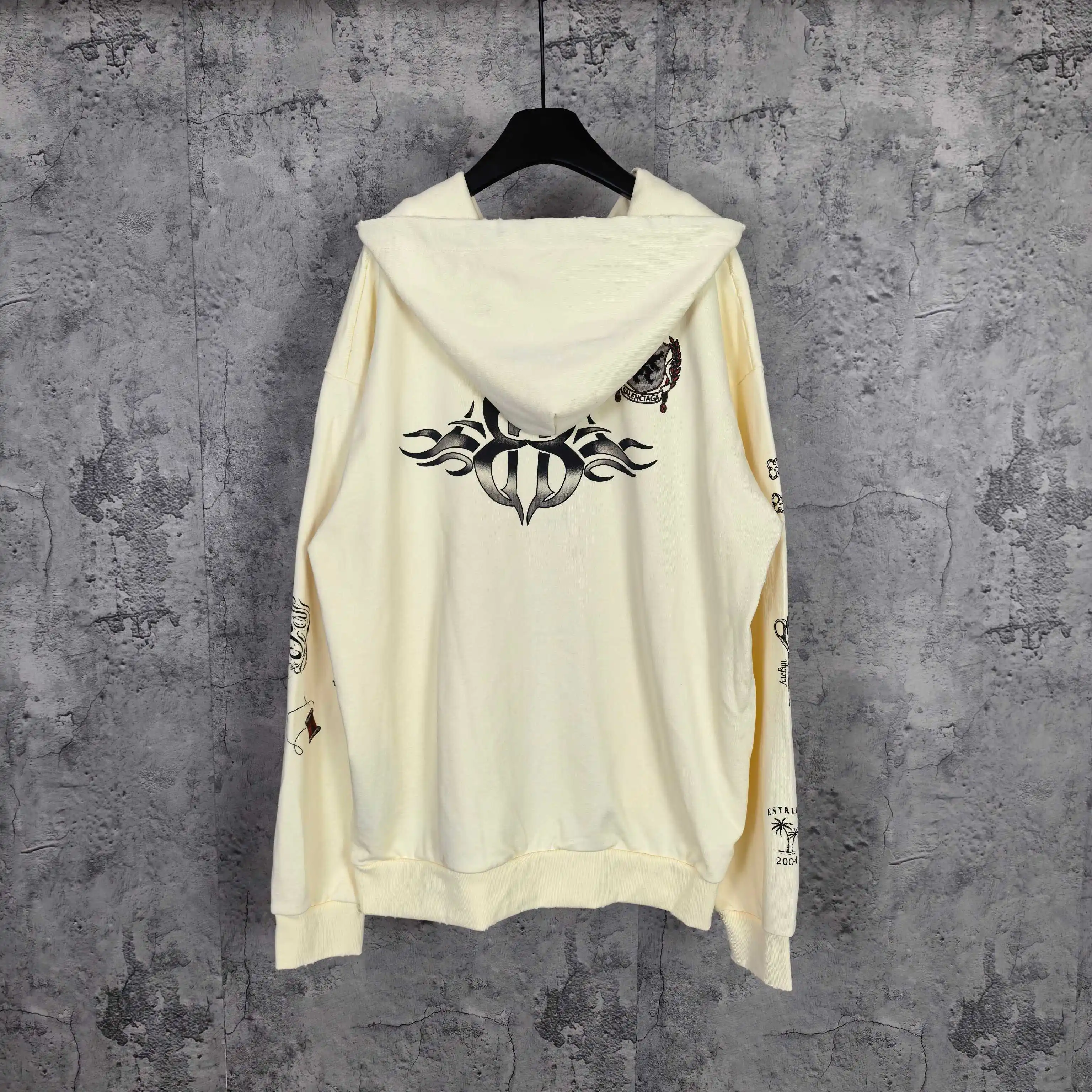 Tattoo Logo Print Zip-Up Hoodie D24523162 — view 2
