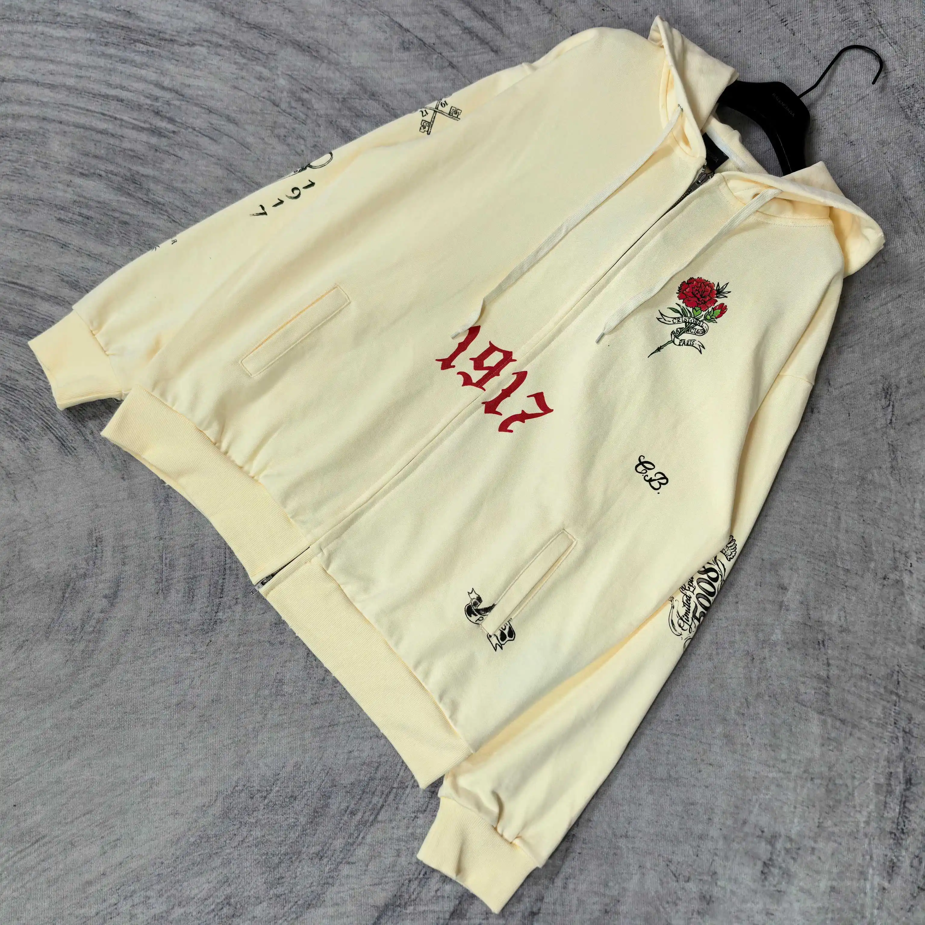 Tattoo Logo Print Zip-Up Hoodie D24523162 — view 4