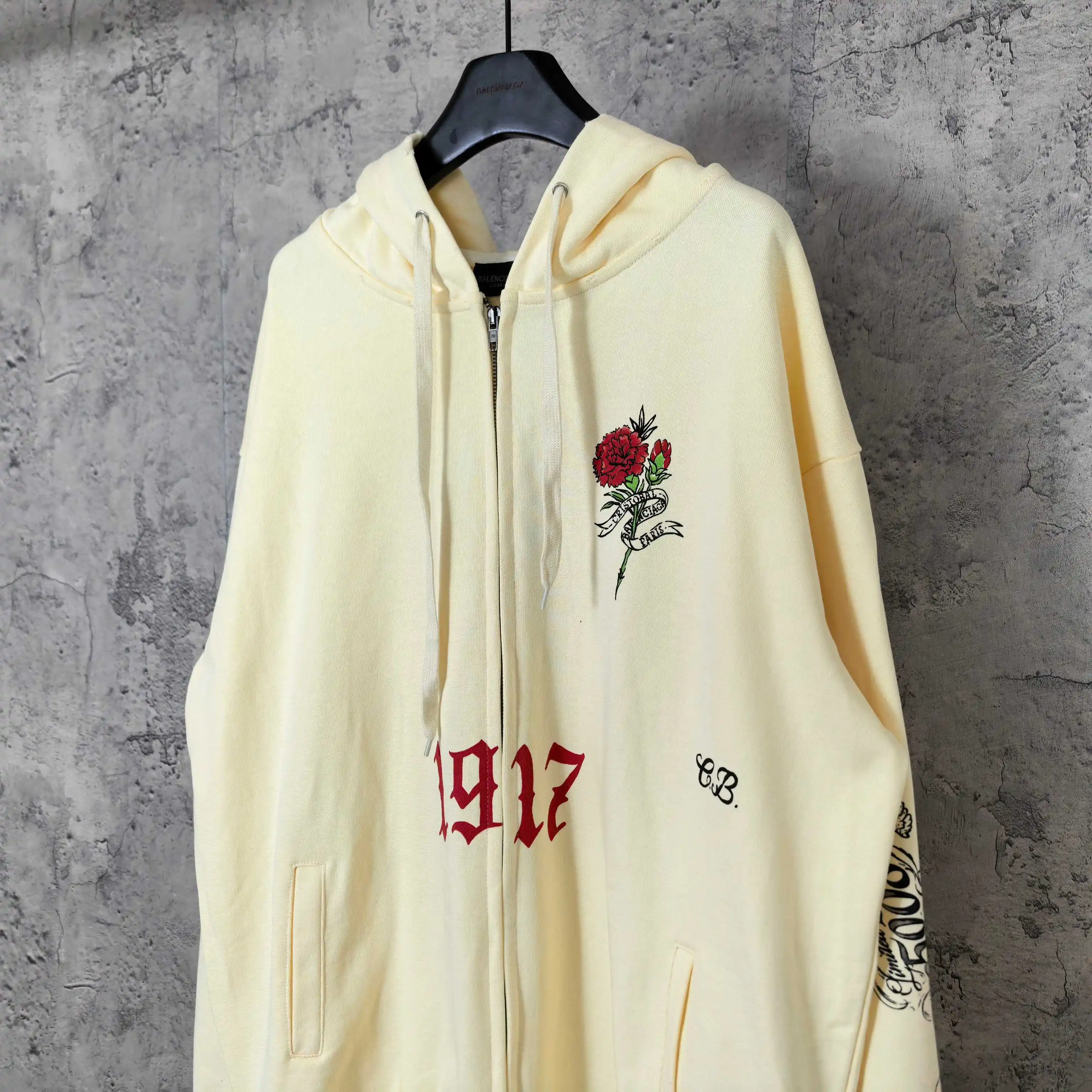 Tattoo Logo Print Zip-Up Hoodie D24523162 — view 9