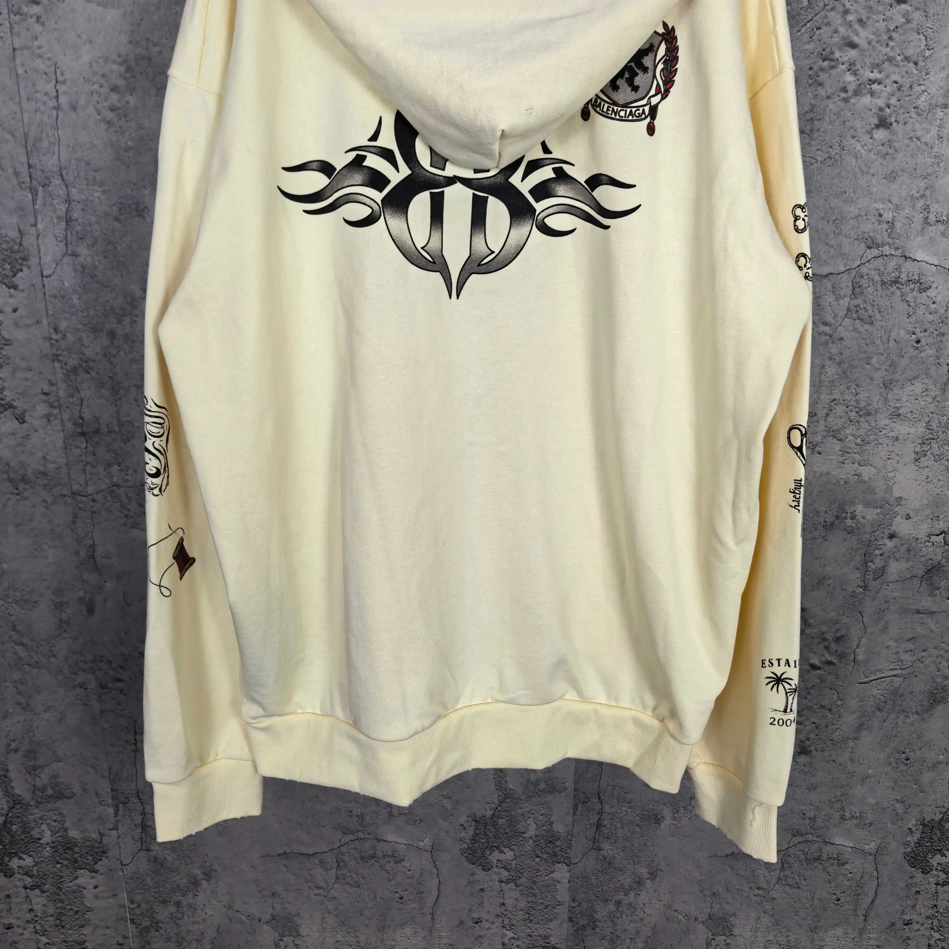 Tattoo Logo Print Zip-Up Hoodie D24523162 — view 12