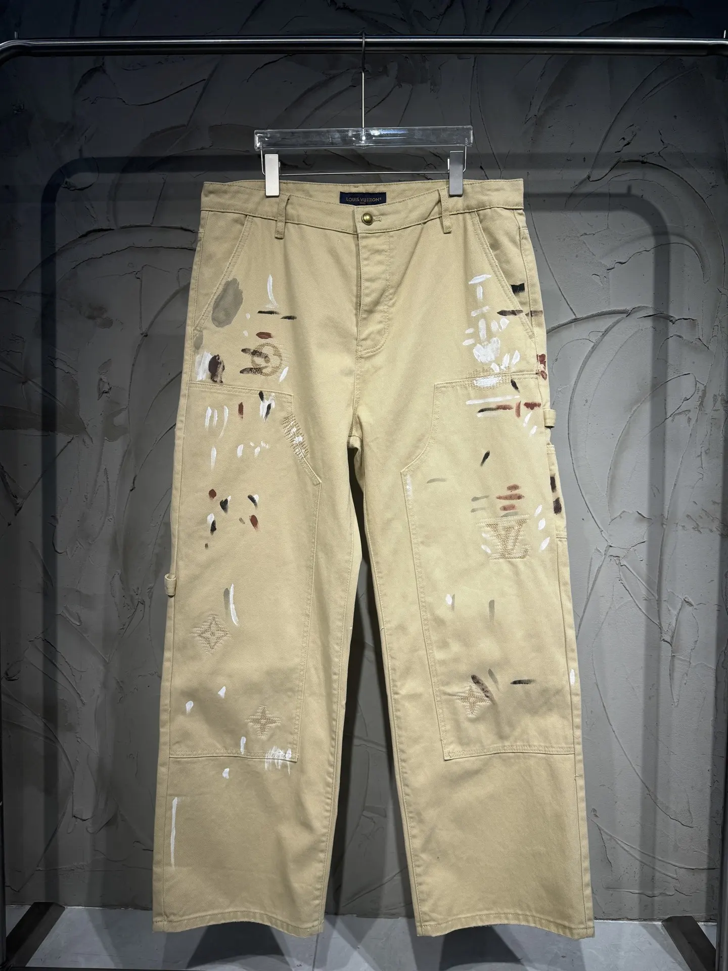 Paint-Splatter Embroidered Carpenter Trousers D24523024