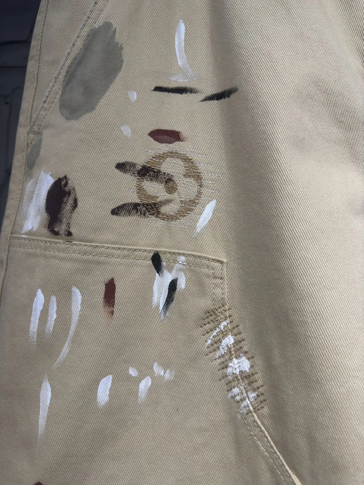 Paint-Splatter Embroidered Carpenter Trousers D24523024 — view 6