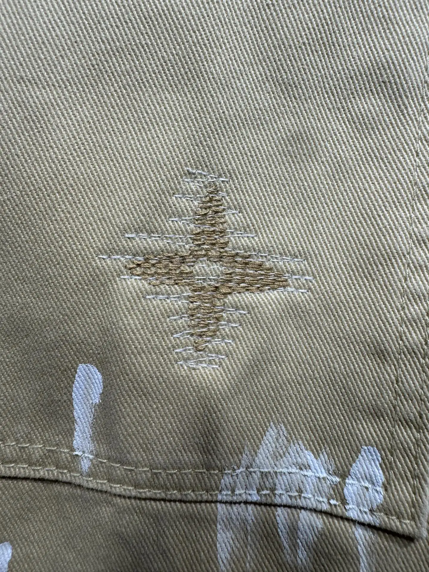 Paint-Splatter Embroidered Carpenter Trousers D24523024 — view 13