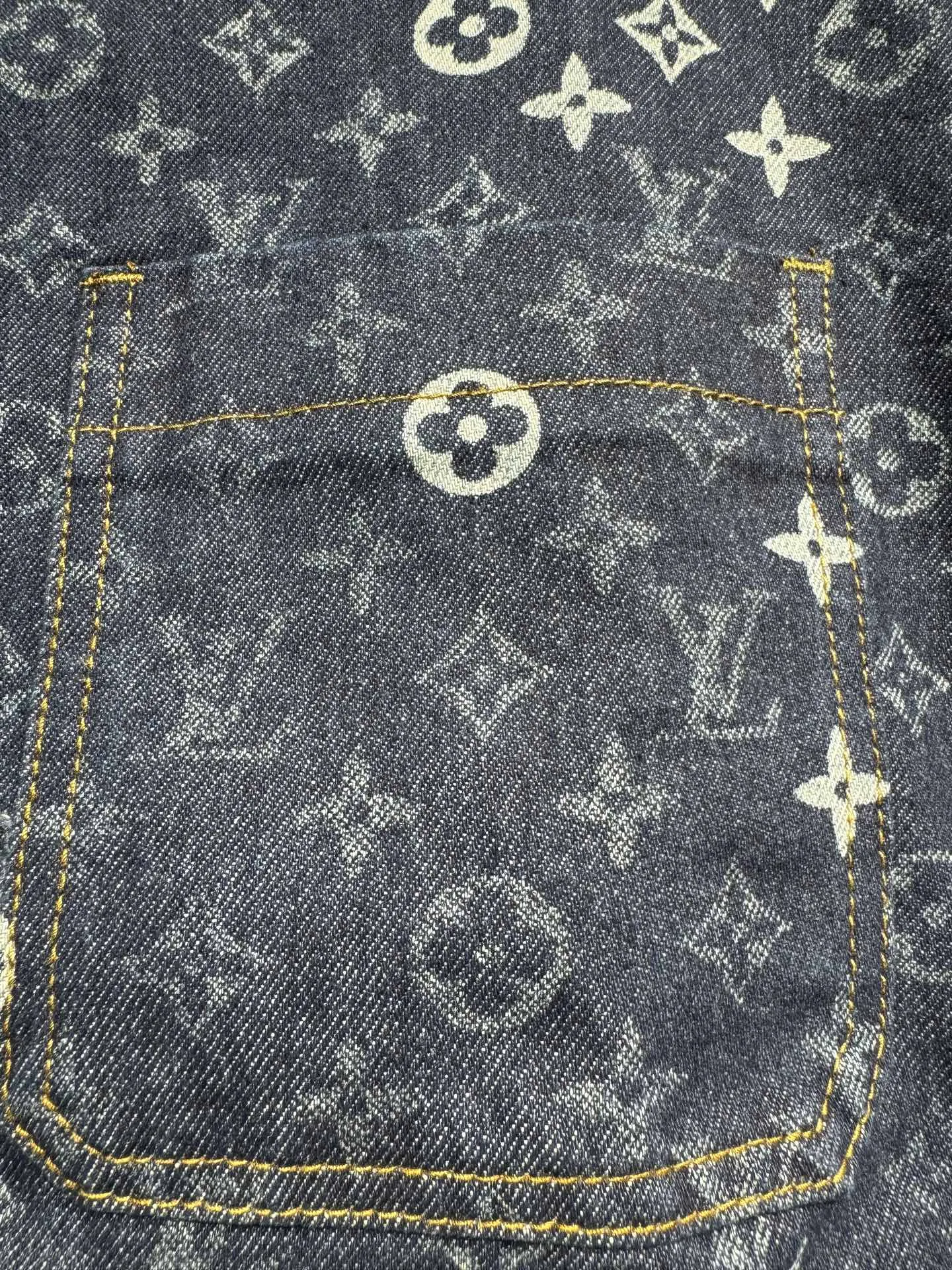 Monogram Denim Zip-Up Jacket with Corduroy Collar D24523045 — view 4
