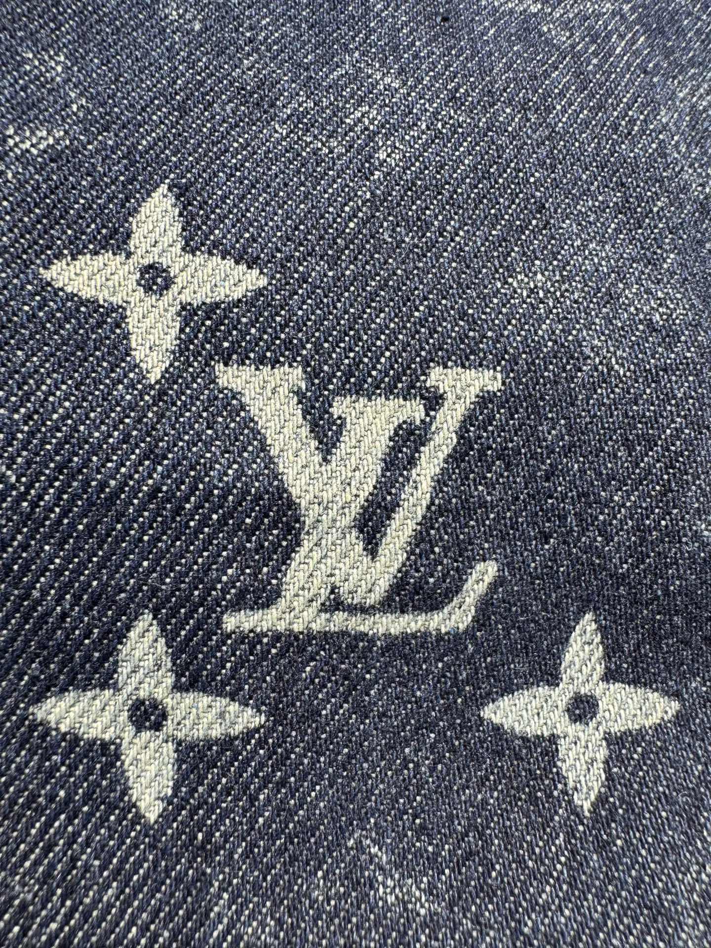 Monogram Denim Zip-Up Jacket with Corduroy Collar D24523045 — view 5