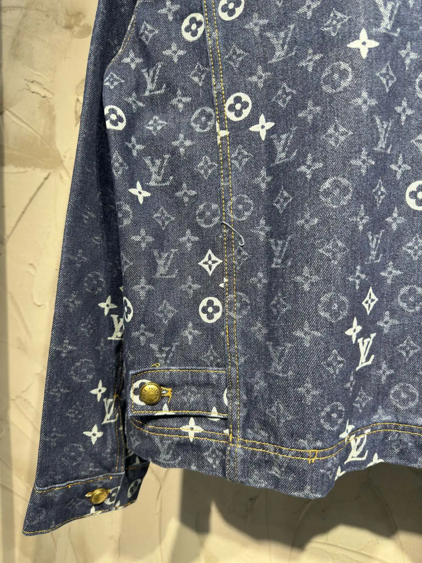 Monogram Denim Zip-Up Jacket with Corduroy Collar D24523045 — view 10