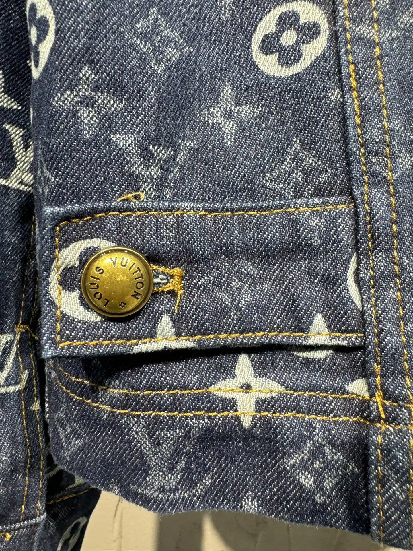 Monogram Denim Zip-Up Jacket with Corduroy Collar D24523045 — view 11
