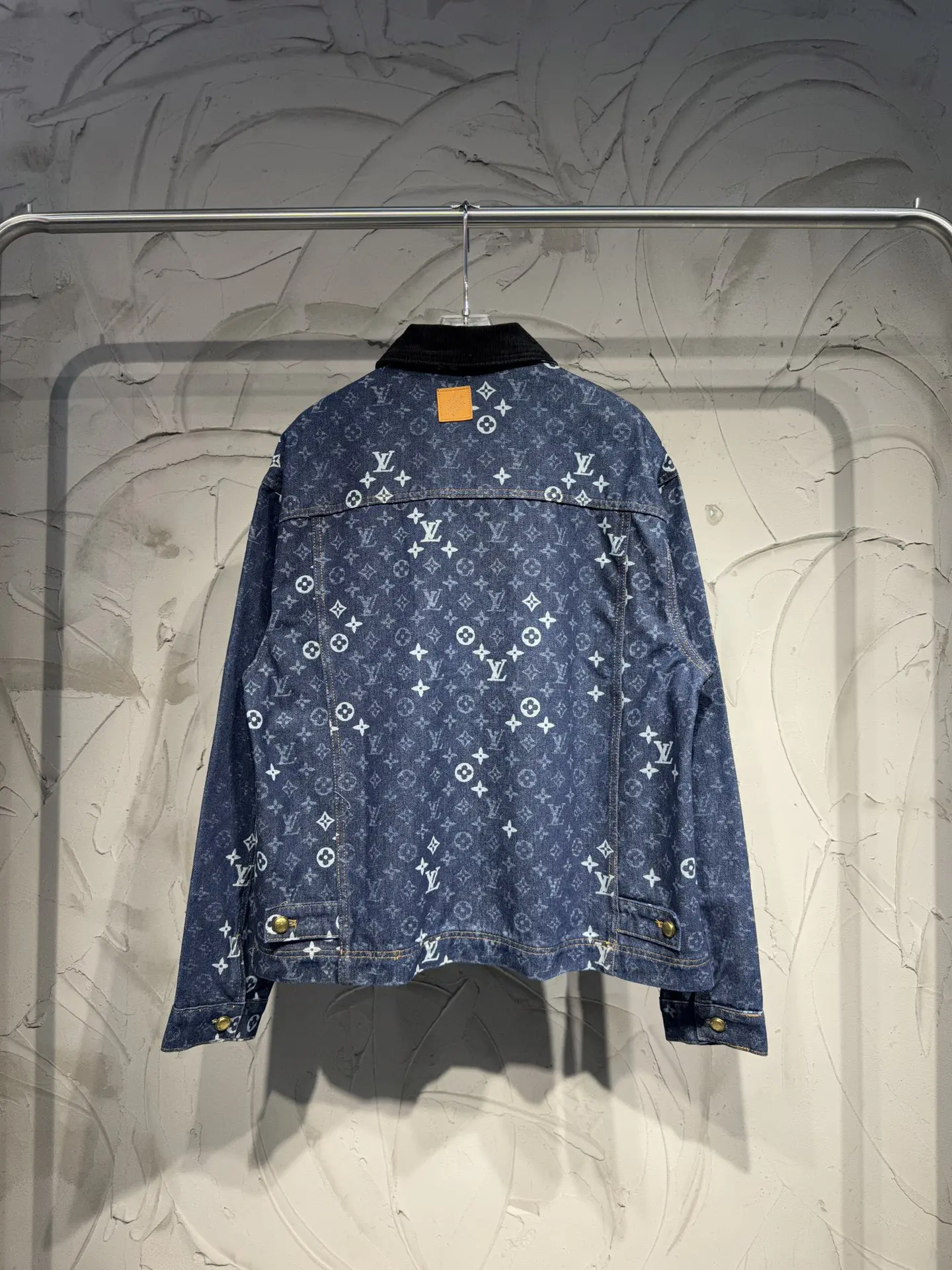 Monogram Denim Zip-Up Jacket with Corduroy Collar D24523045 — view 13