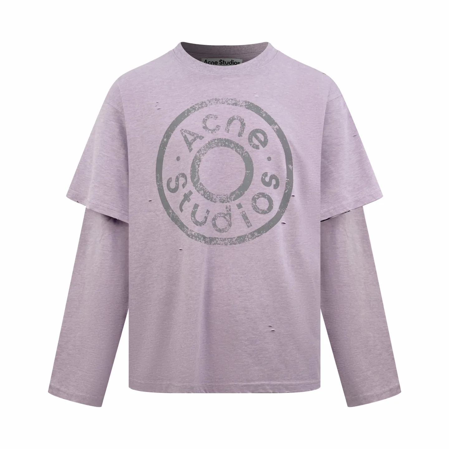 Distressed Logo Layered Long-Sleeve T-Shirt D24519134