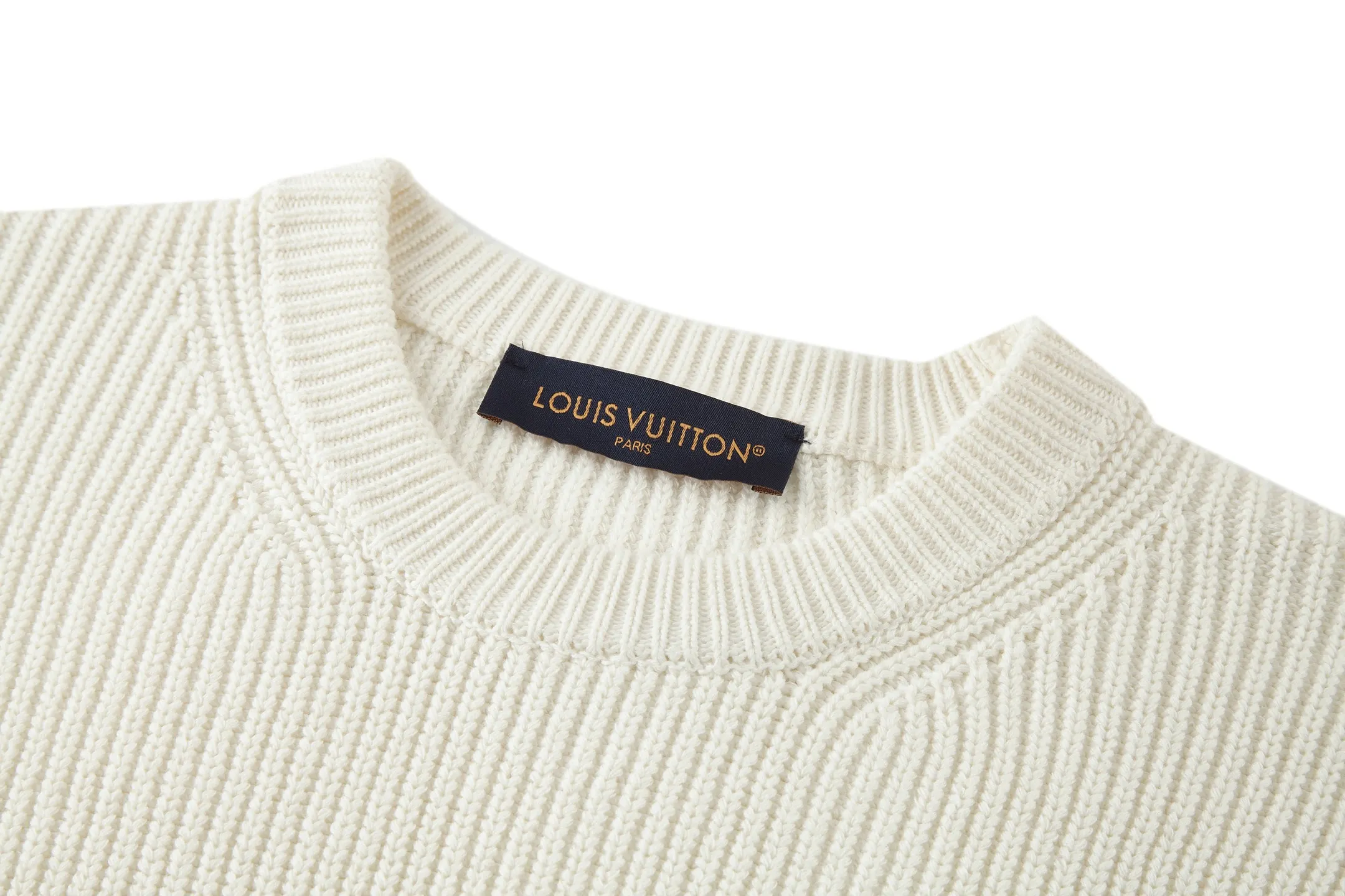 Logo-Embroidered Ribbed Cashmere-Blend Sweater D25021192 — view 3