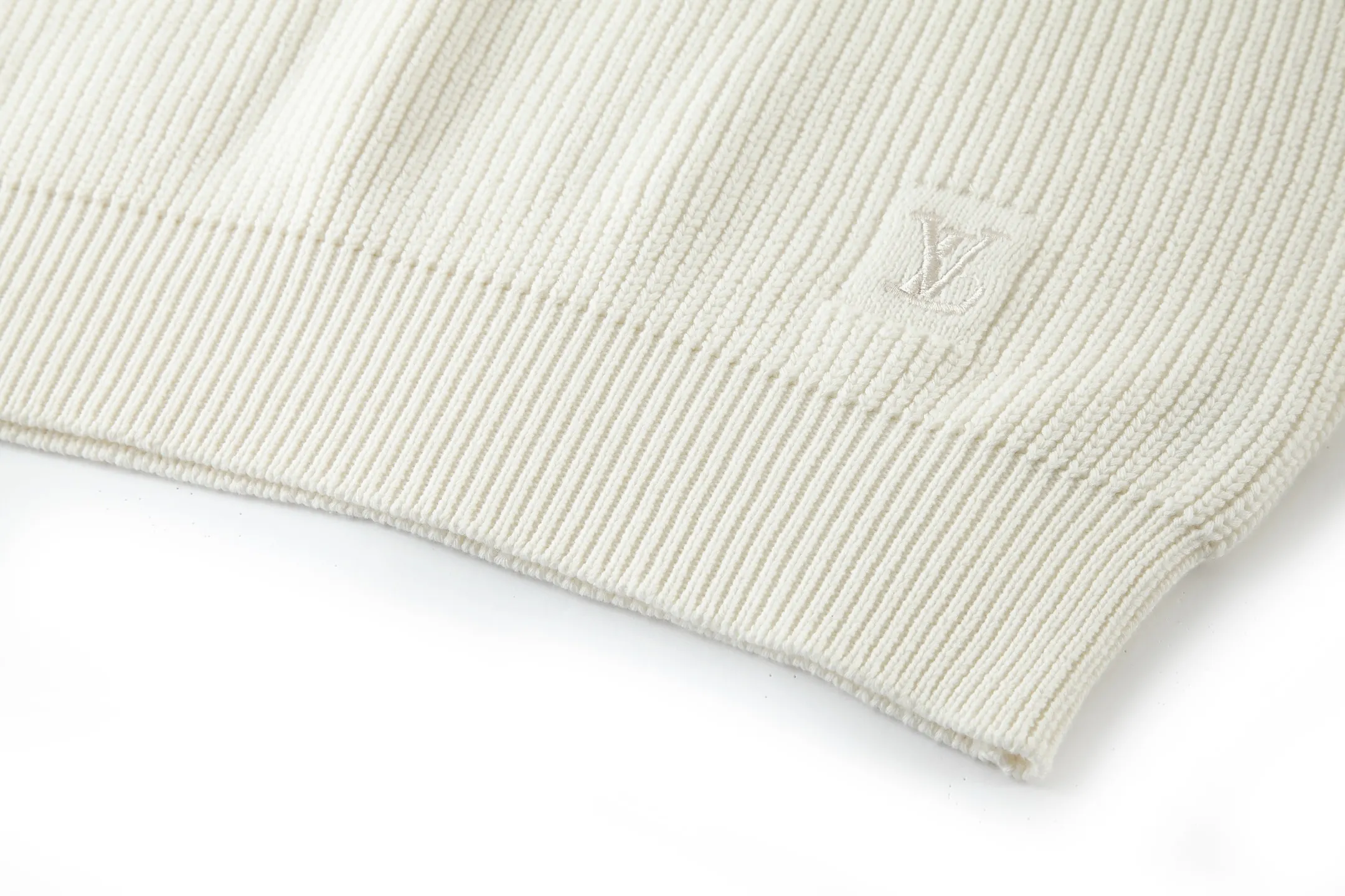 Logo-Embroidered Ribbed Cashmere-Blend Sweater D25021192 — view 6