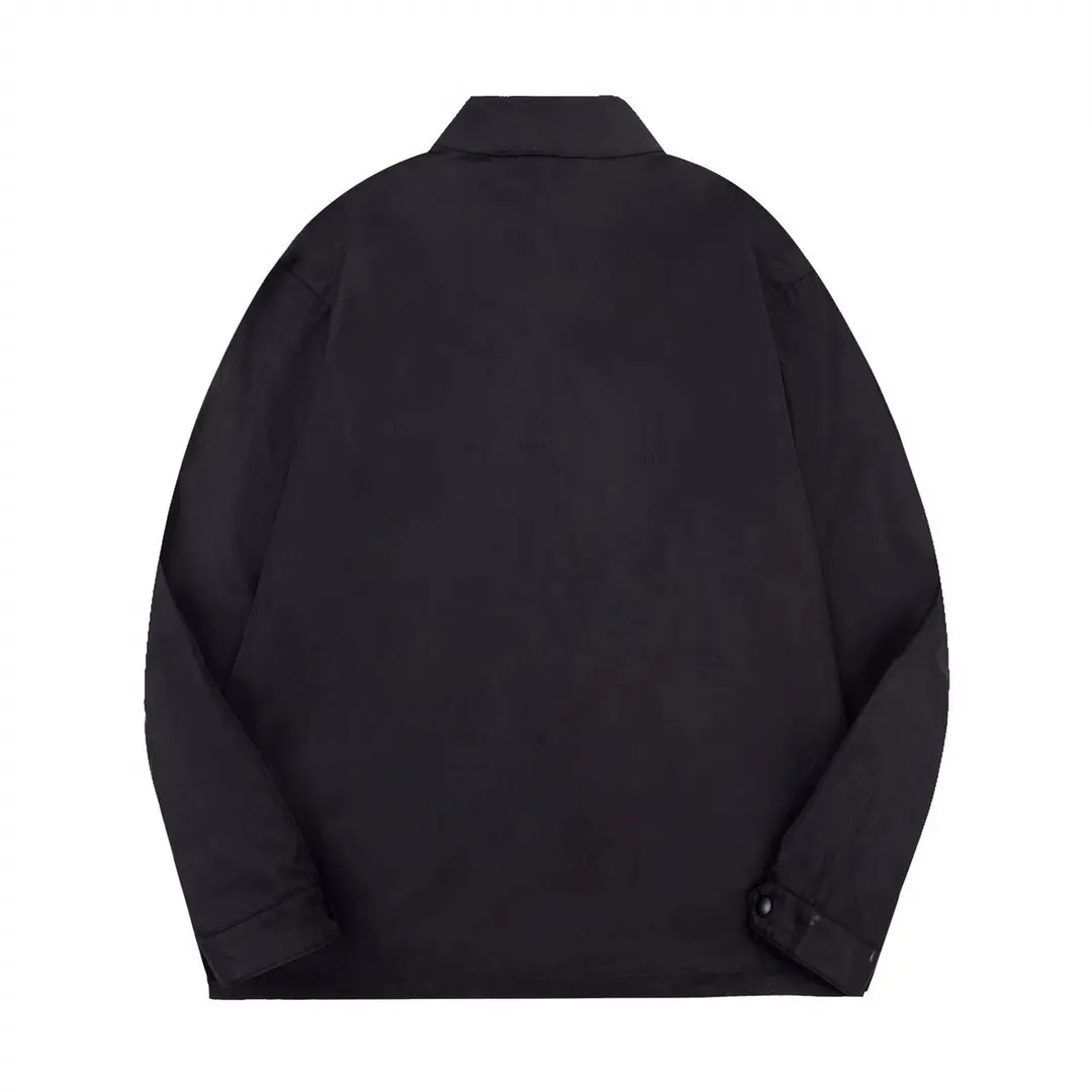 Logo-Plaque Nylon Zip-Up Shirt Jacket D25013037 — view 2