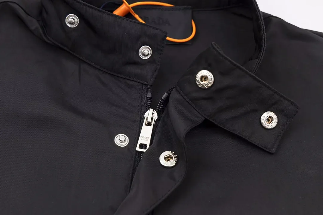 Logo-Plaque Nylon Zip-Up Shirt Jacket D25013037 — view 5