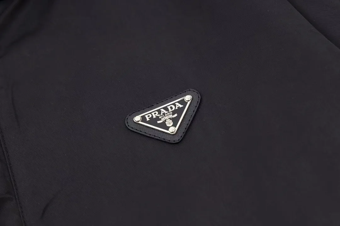 Logo-Plaque Nylon Zip-Up Shirt Jacket D25013037 — view 6