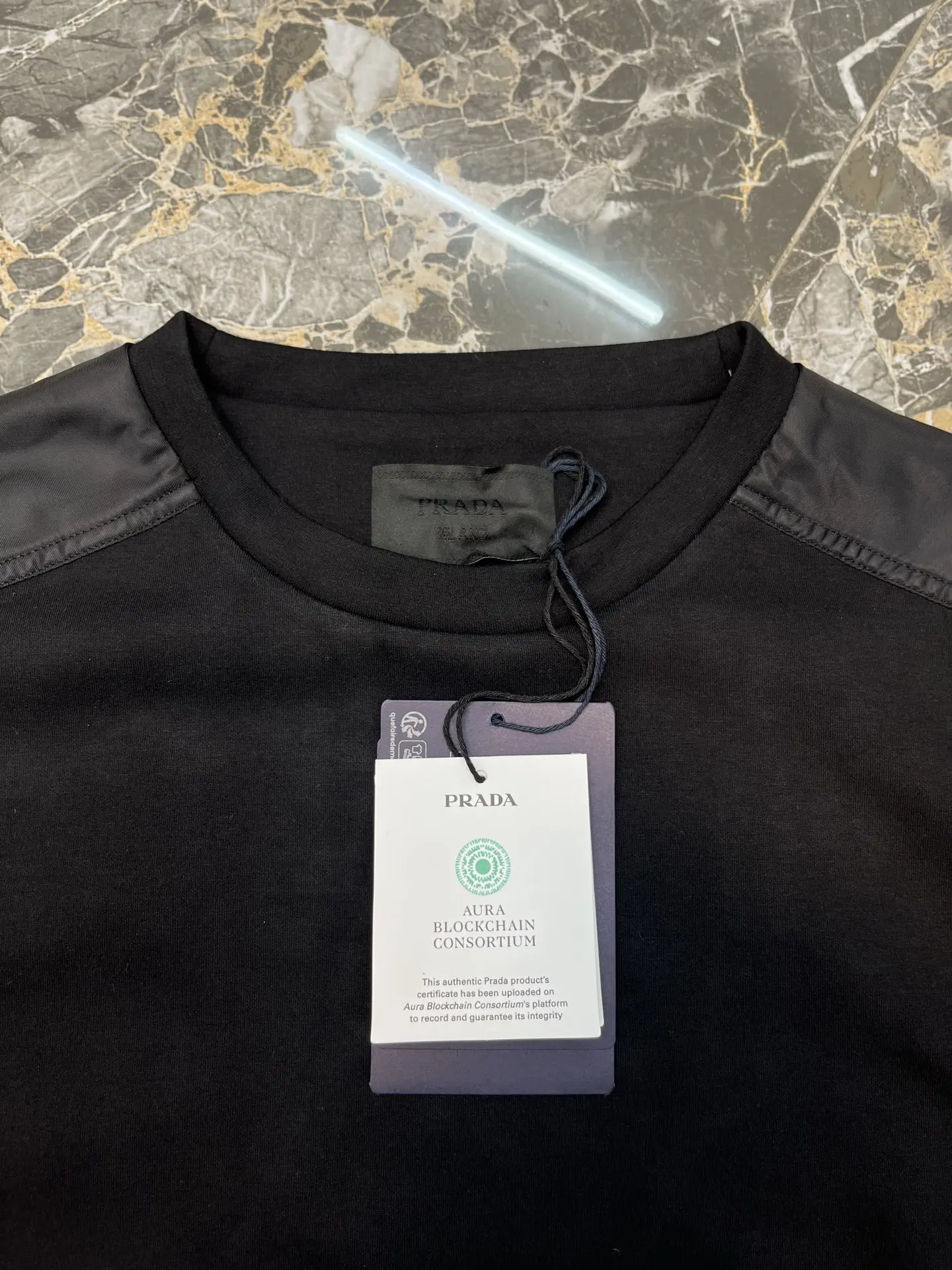 Re-Nylon Trim Fleece Sweatshirt D25019129 — view 5