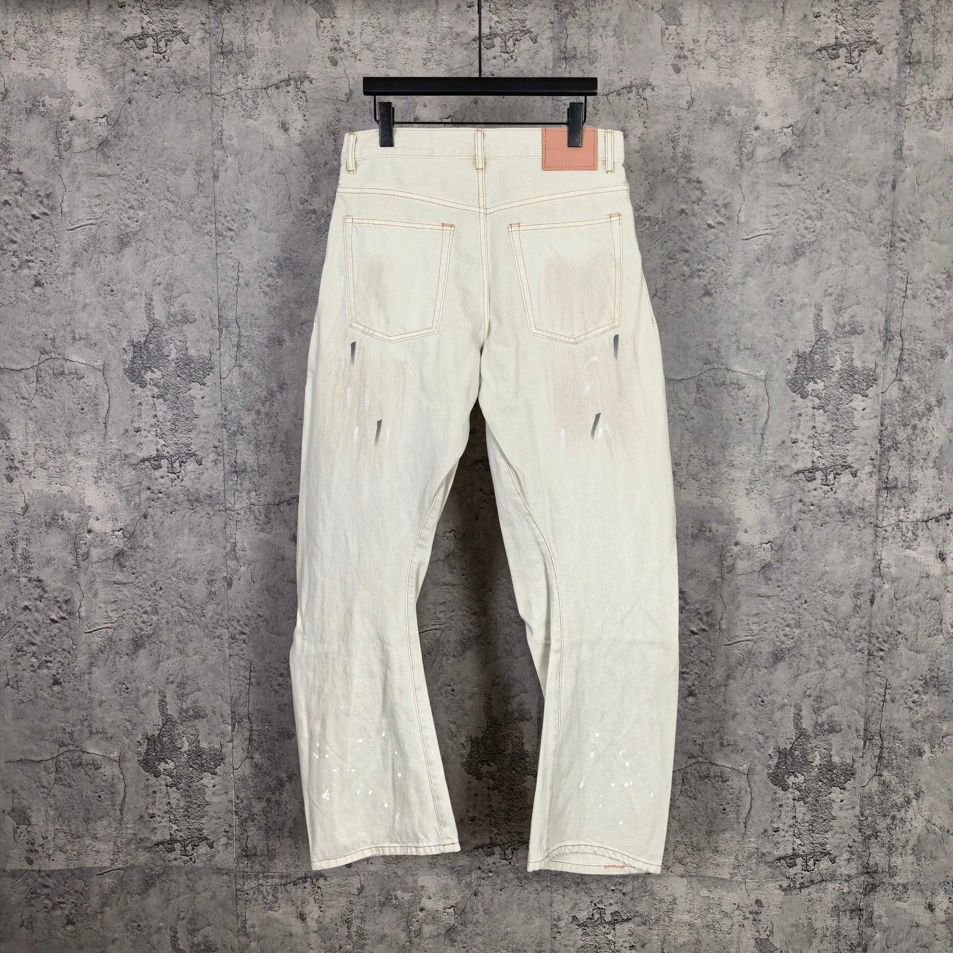 2006F Paint-Splatter Curved-Leg Jeans D25523223 — view 2