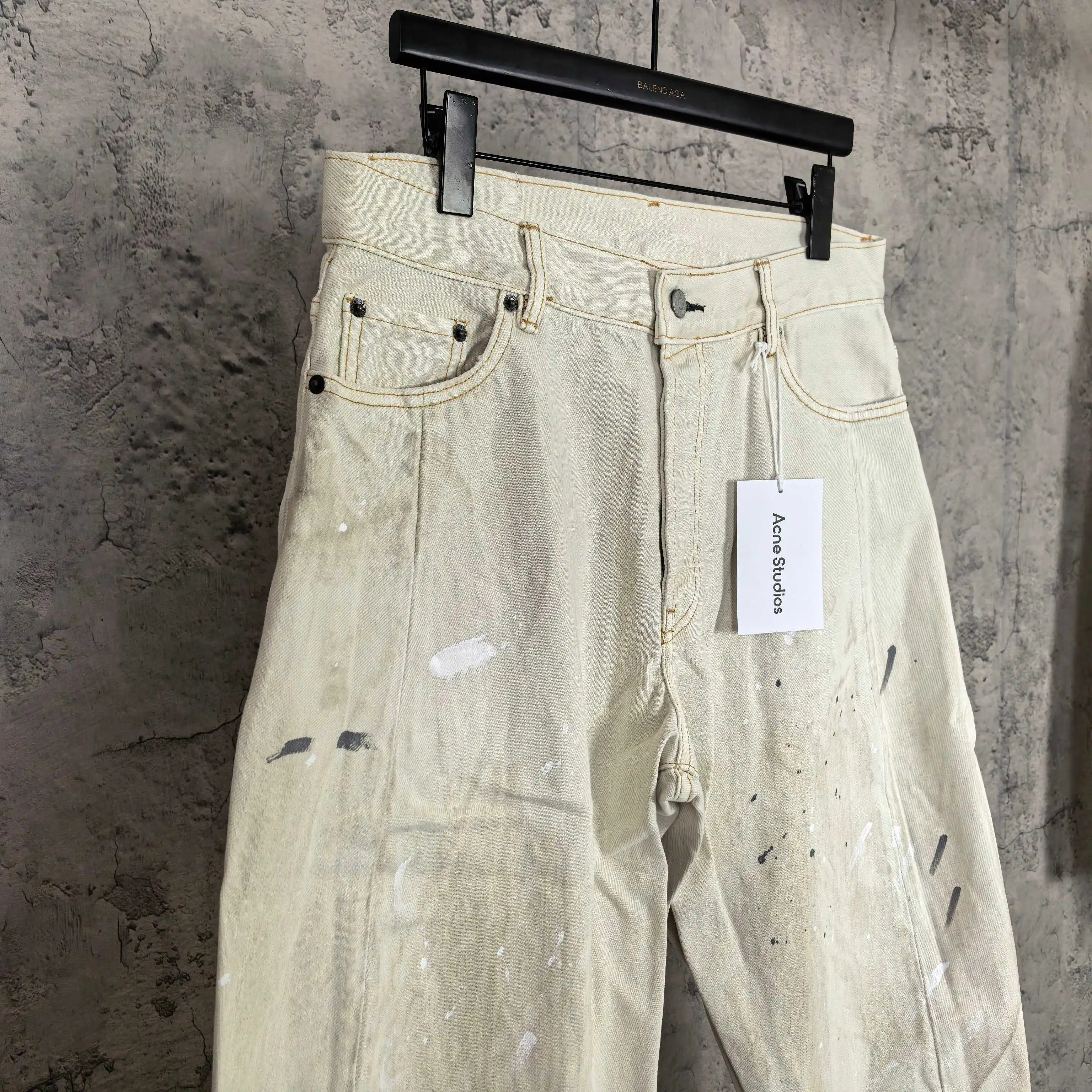 2006F Paint-Splatter Curved-Leg Jeans D25523223 — view 7