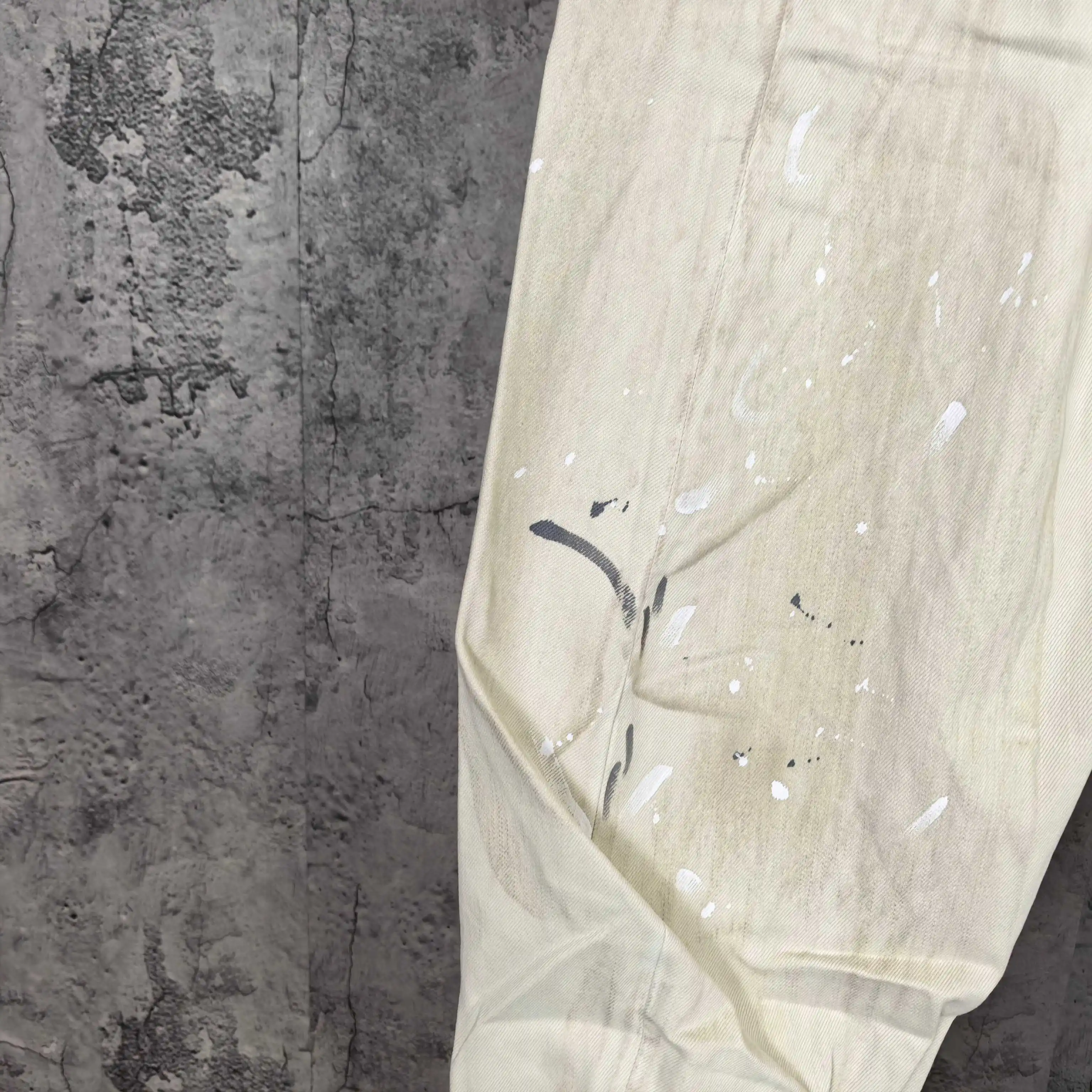 2006F Paint-Splatter Curved-Leg Jeans D25523223 — view 10