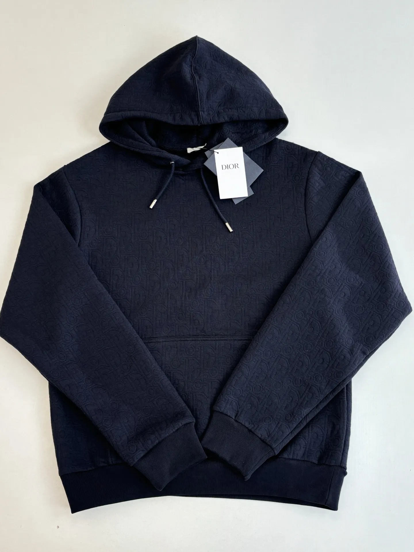 Oblique Jacquard Cotton-Blend Hoodie D25520715 — view 3