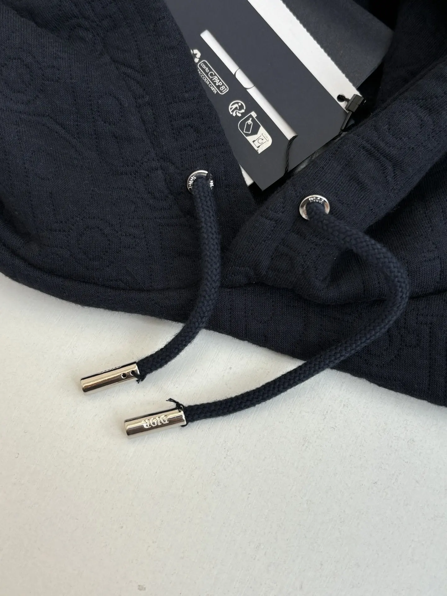 Oblique Jacquard Cotton-Blend Hoodie D25520715 — view 10
