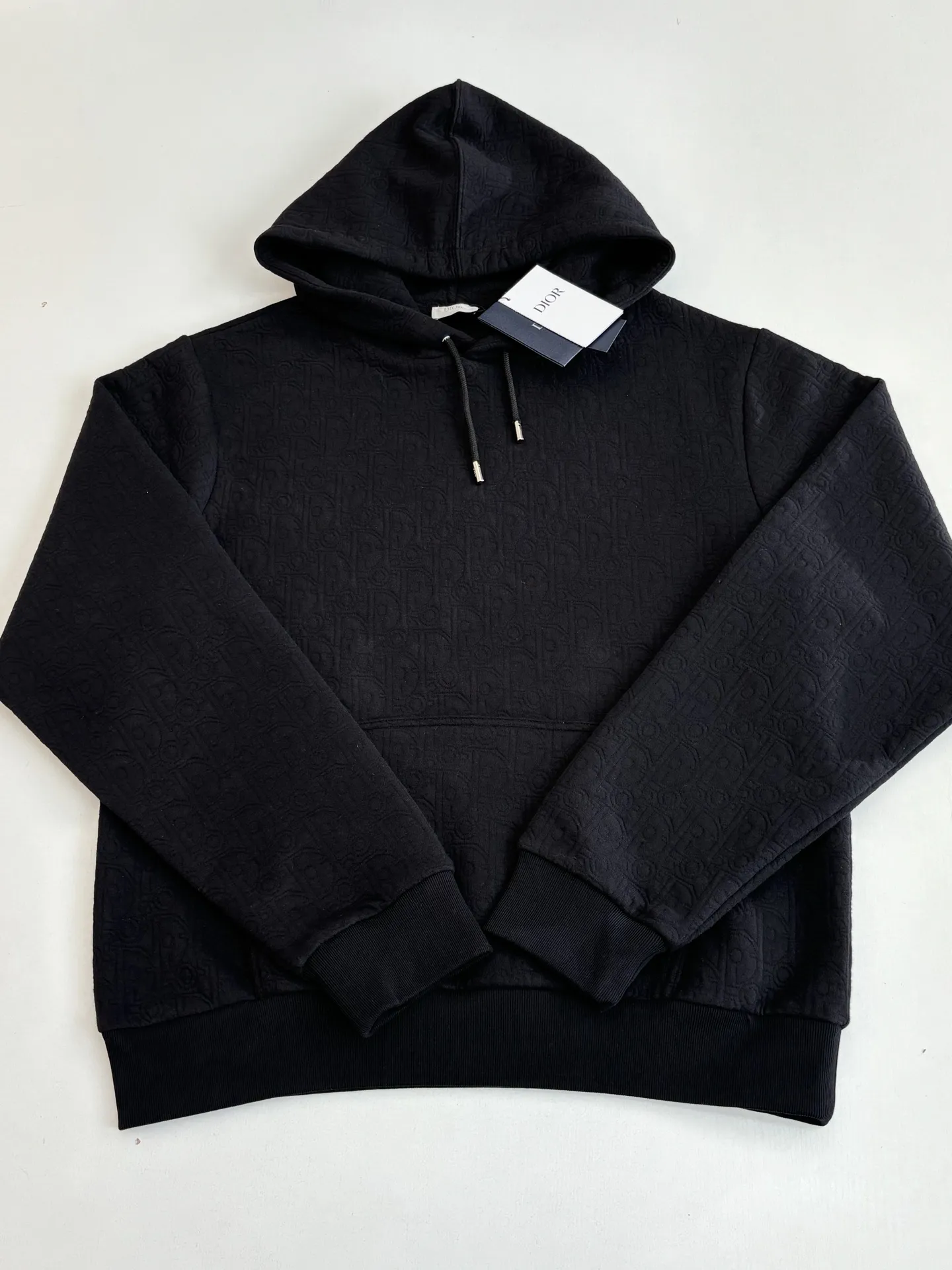Oblique Jacquard Cotton-Blend Hoodie D25520714 — view 3