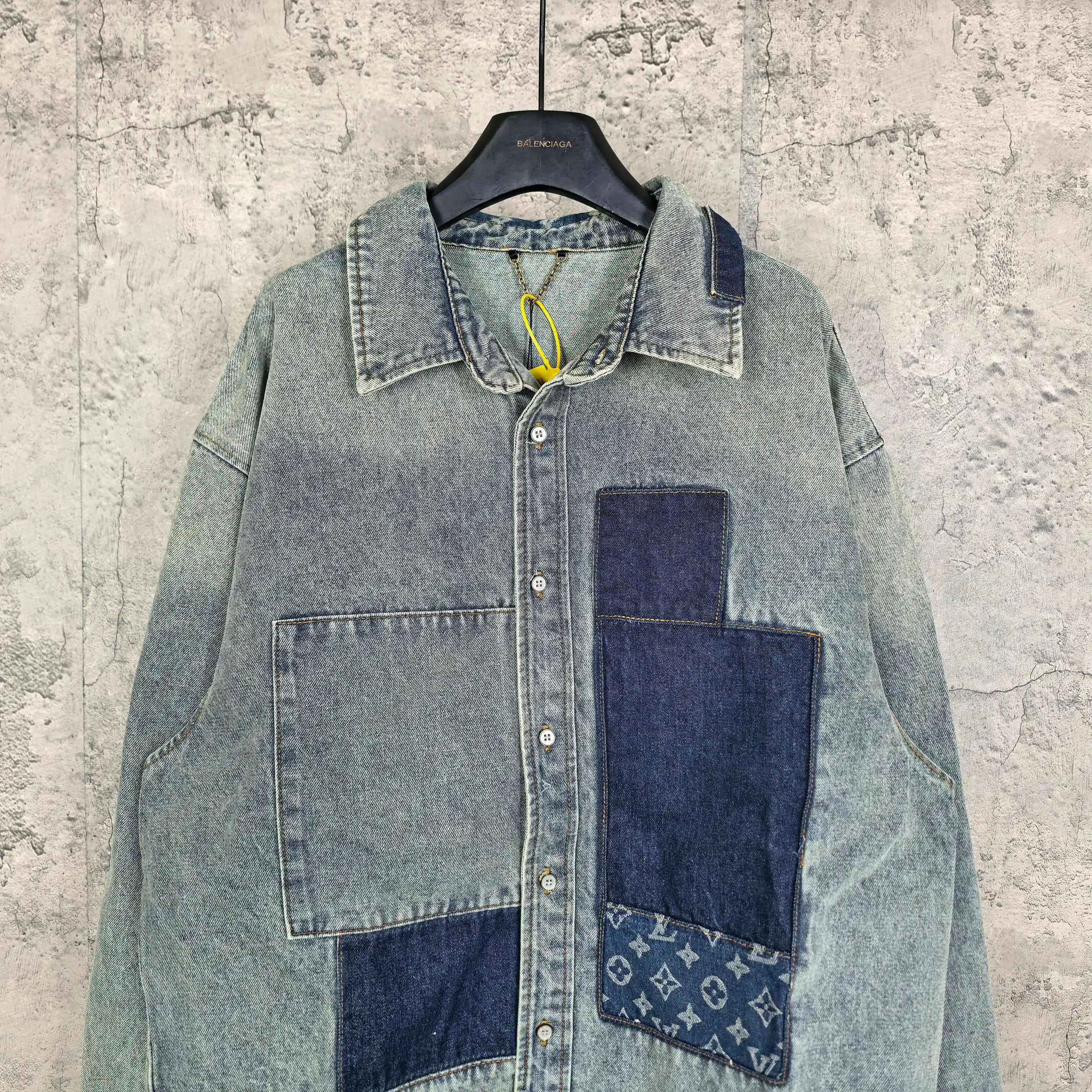 Patchwork Monogram Denim Shirt Jacket D25523204 — view 3