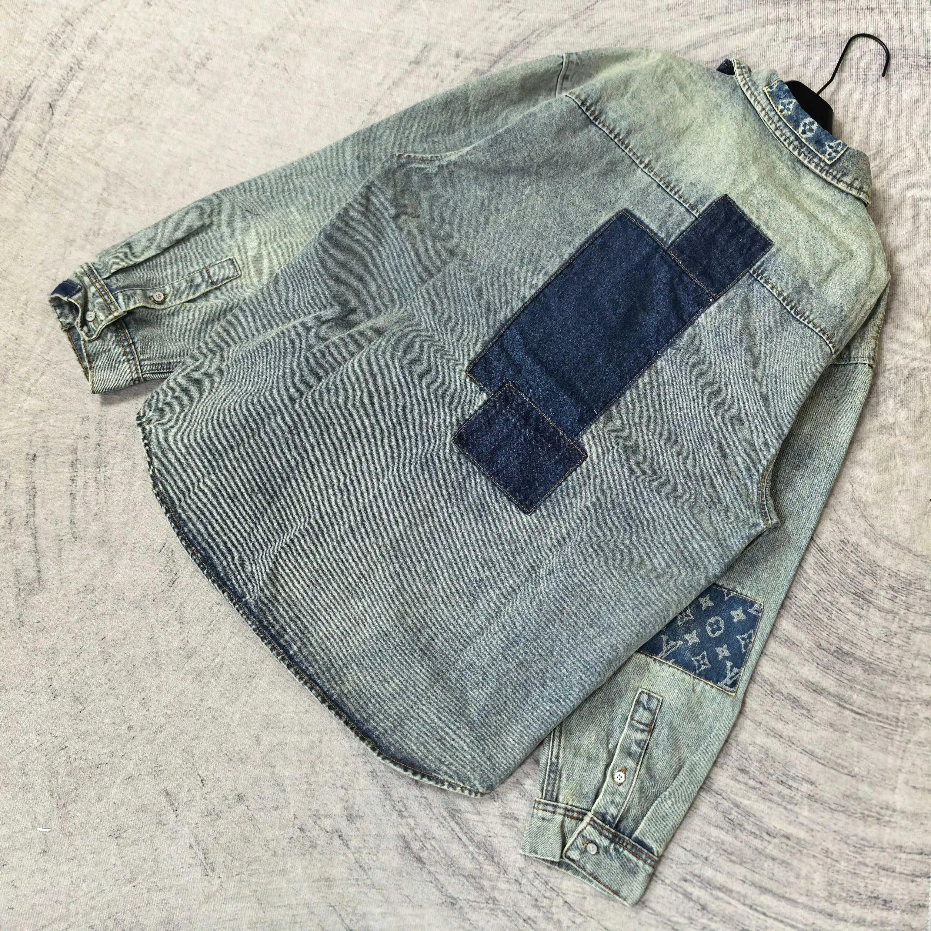 Patchwork Monogram Denim Shirt Jacket D25523204 — view 5