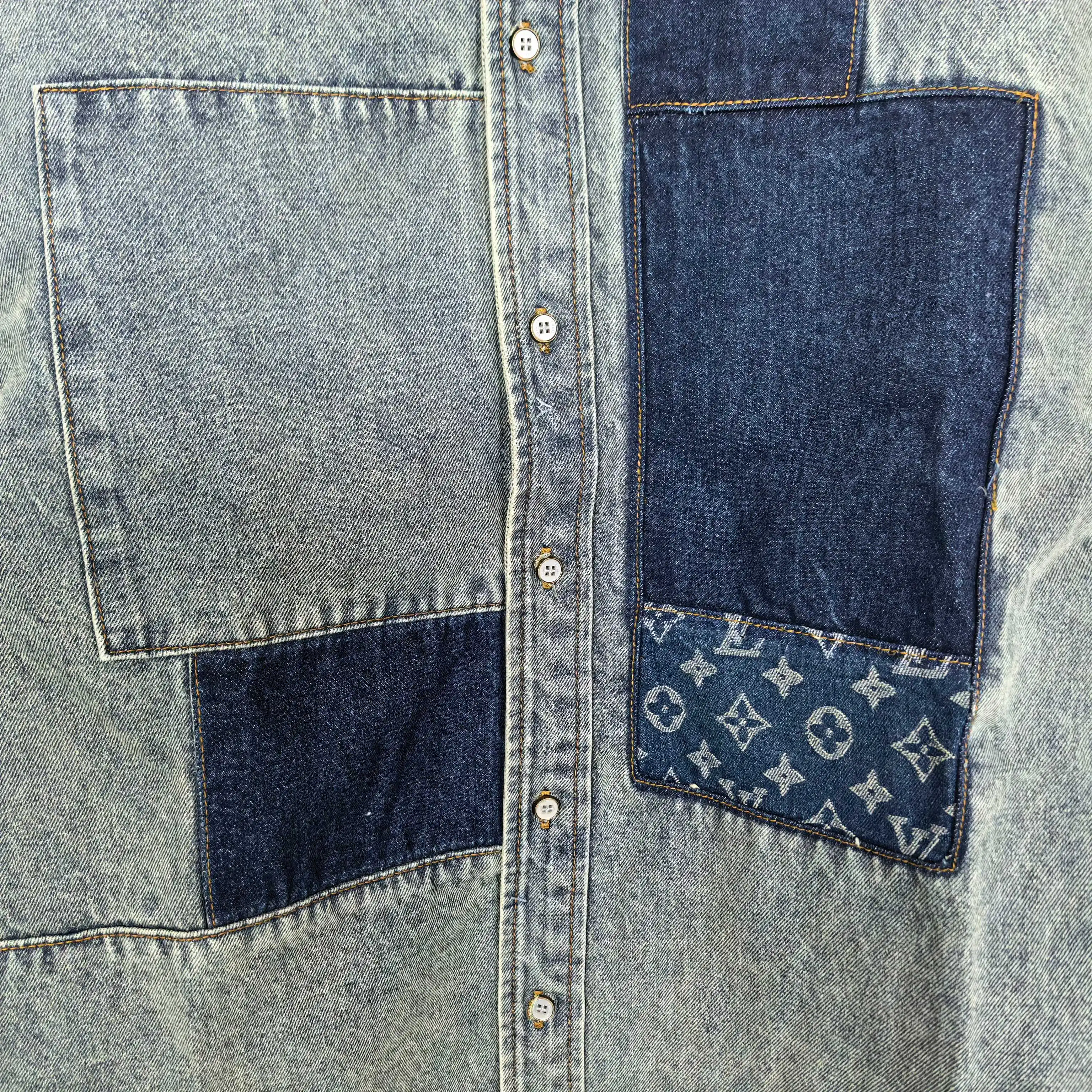 Patchwork Monogram Denim Shirt Jacket D25523204 — view 8