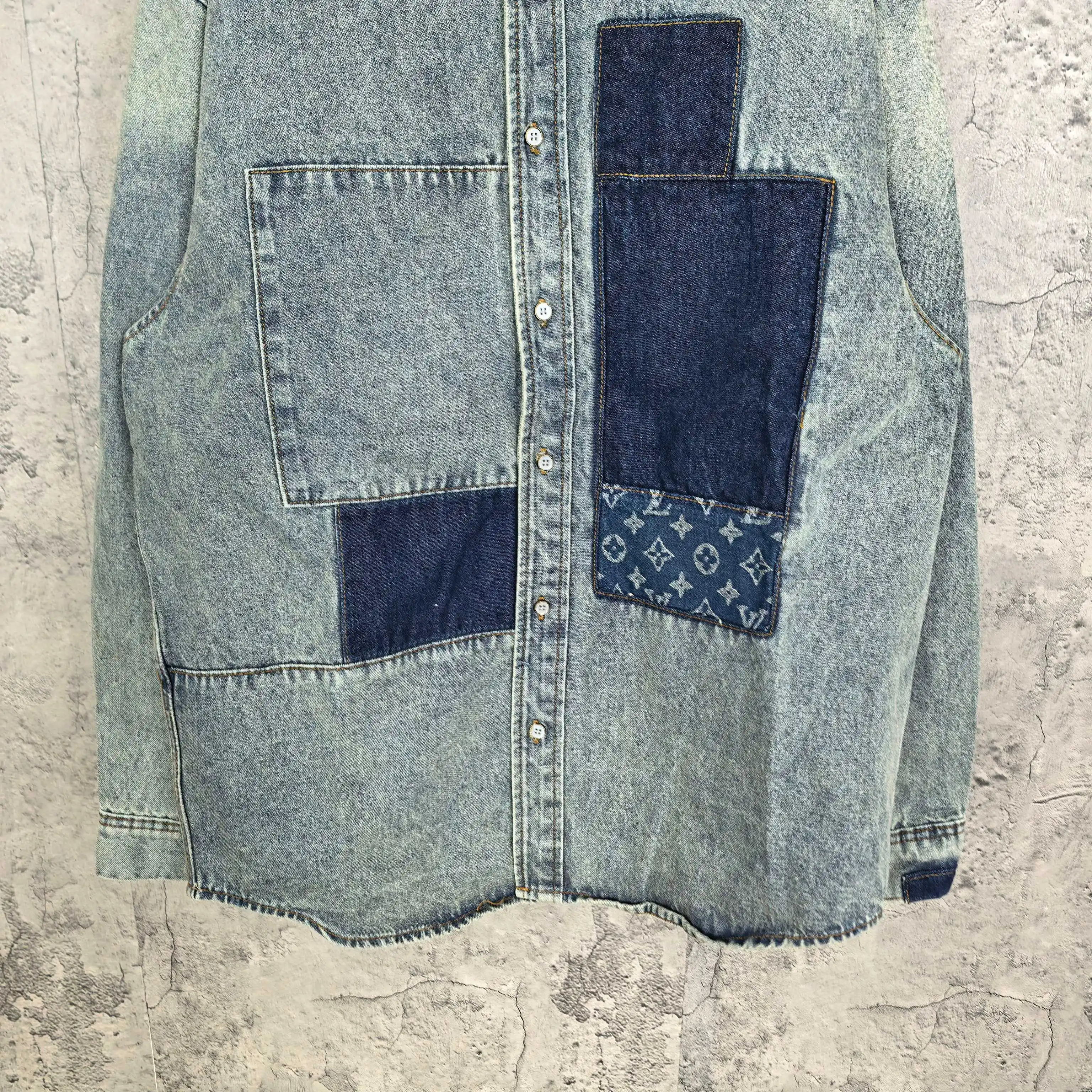 Patchwork Monogram Denim Shirt Jacket D25523204 — view 10